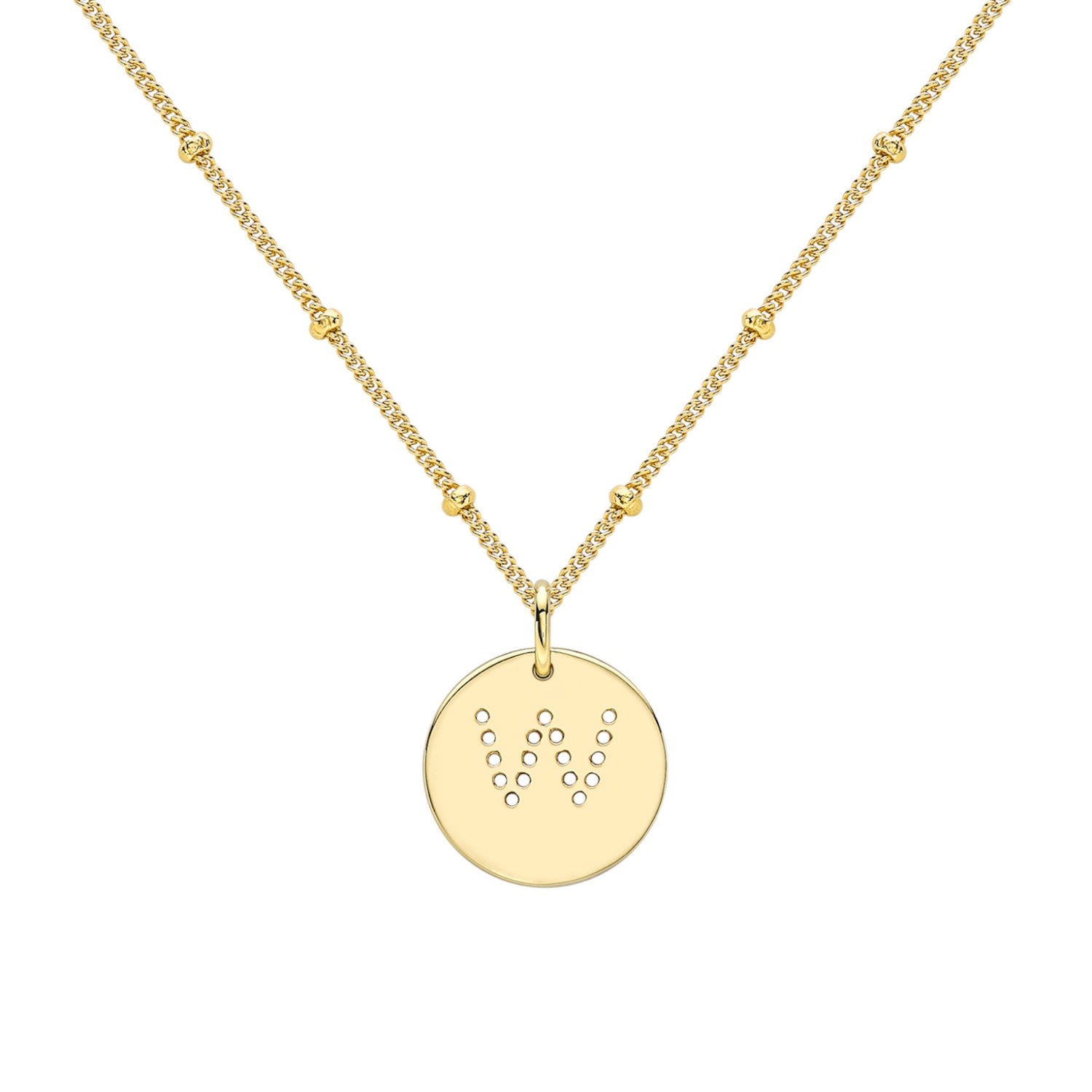 Women’s Gold Alphabet W Necklace Neola Design