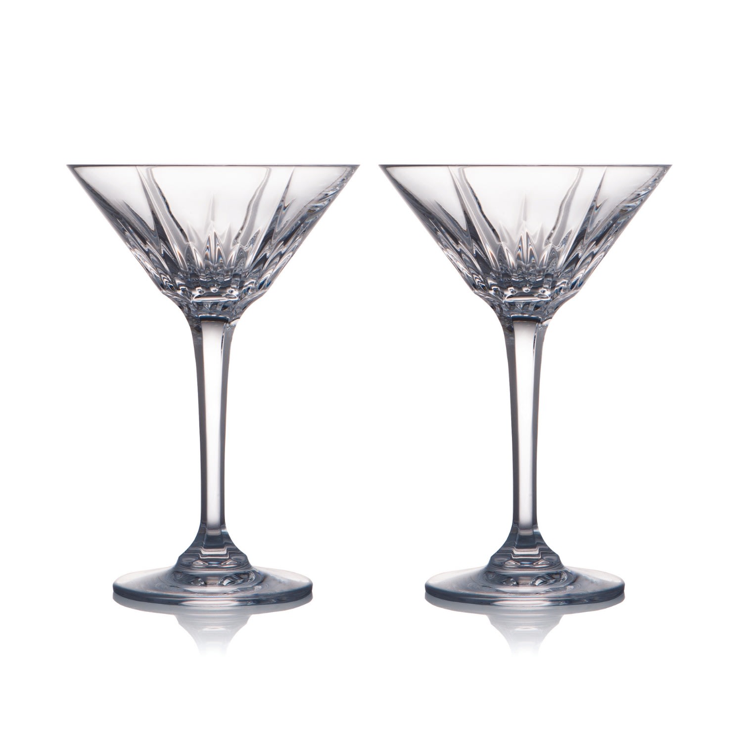 Pair Of Crystal Skylight Martini Glasses Eliská