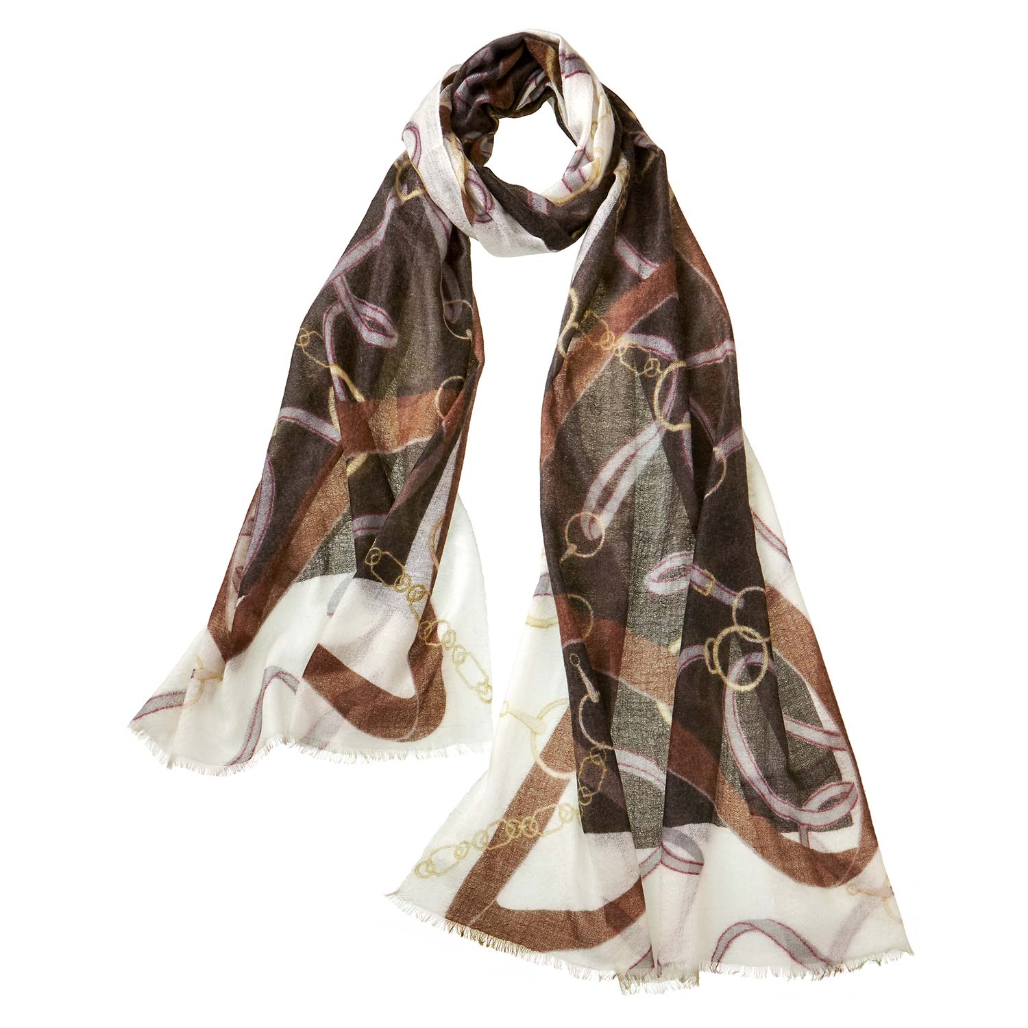 Women’s Alpine Cashmere Cavallo Scarf - Espresso