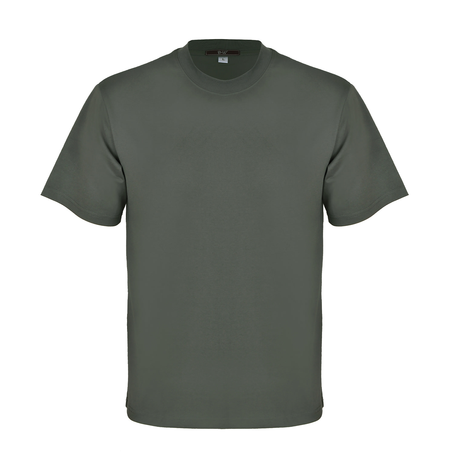 David Wej Men's Neutrals Marco Cotton Crew Neck - Charcoal In Black