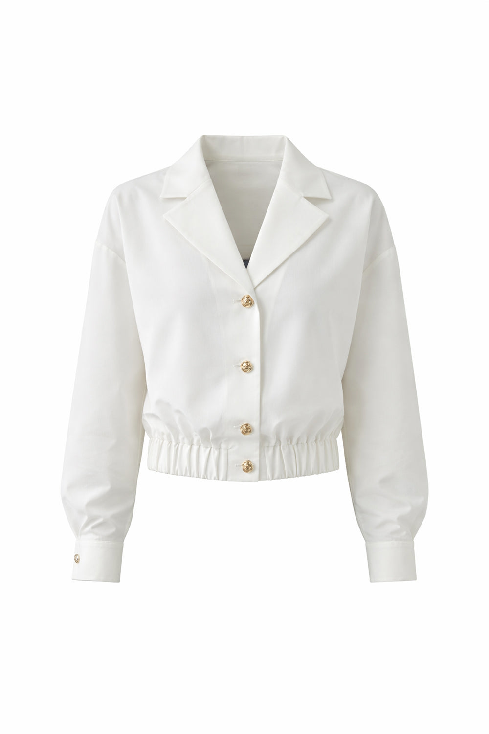 Women's Neutrals / White Regular Shawl Collar Jacket - White | Medium | Exquise