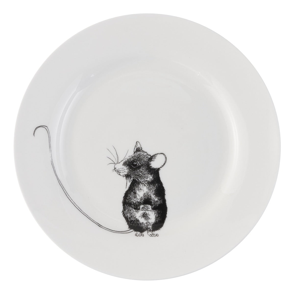 Jimbobart British Wildlife Collection Mouse Side Plate In White