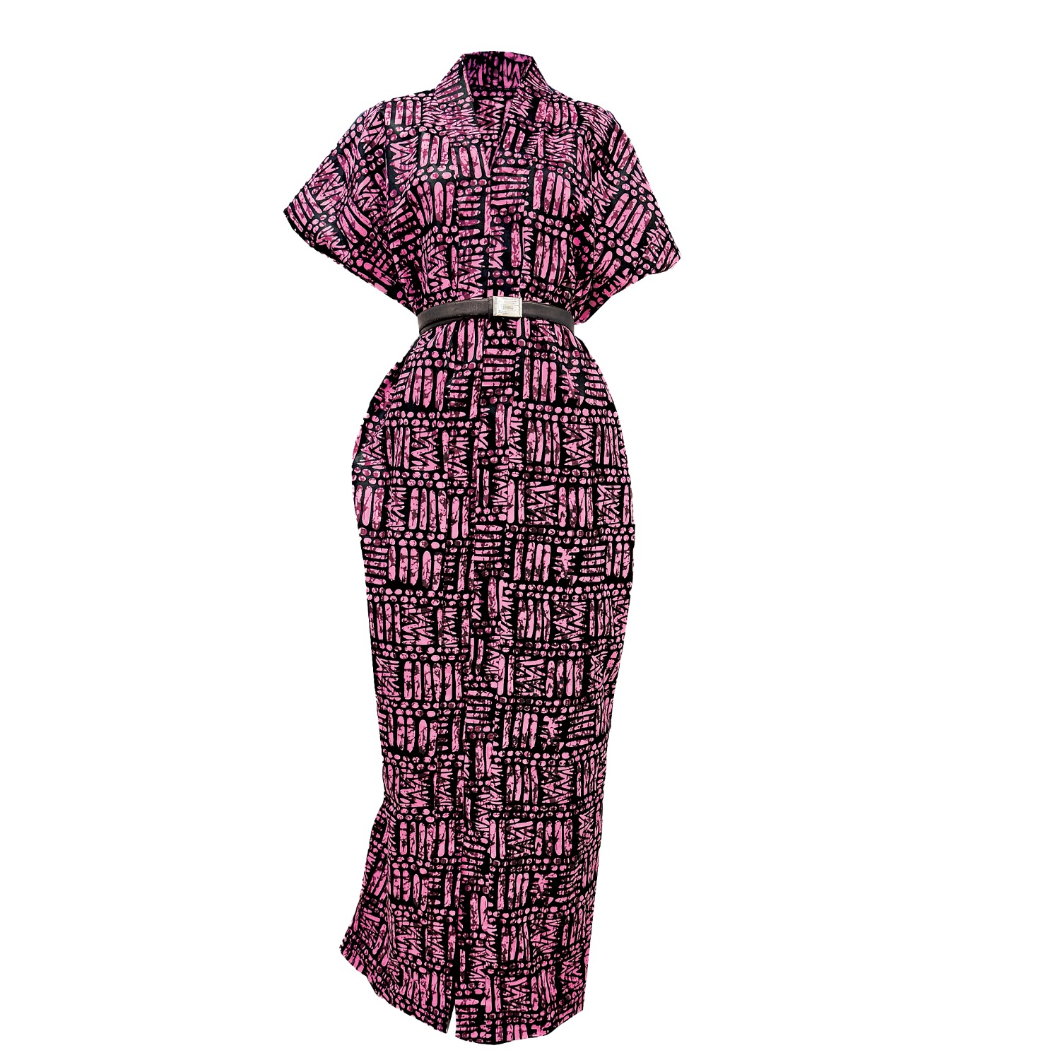 Chuks Collins Women's Ajah Collection: Peach Print Long Dress