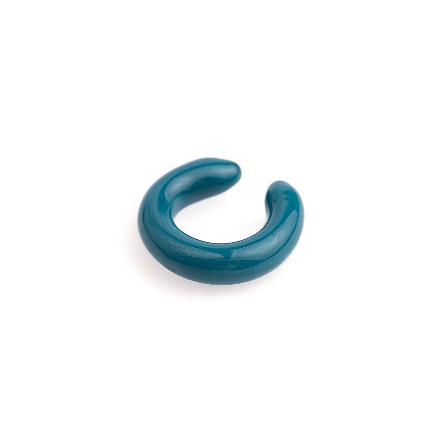 Women’s Ava Glass Ear Cuff In Teal Green Mirumiru