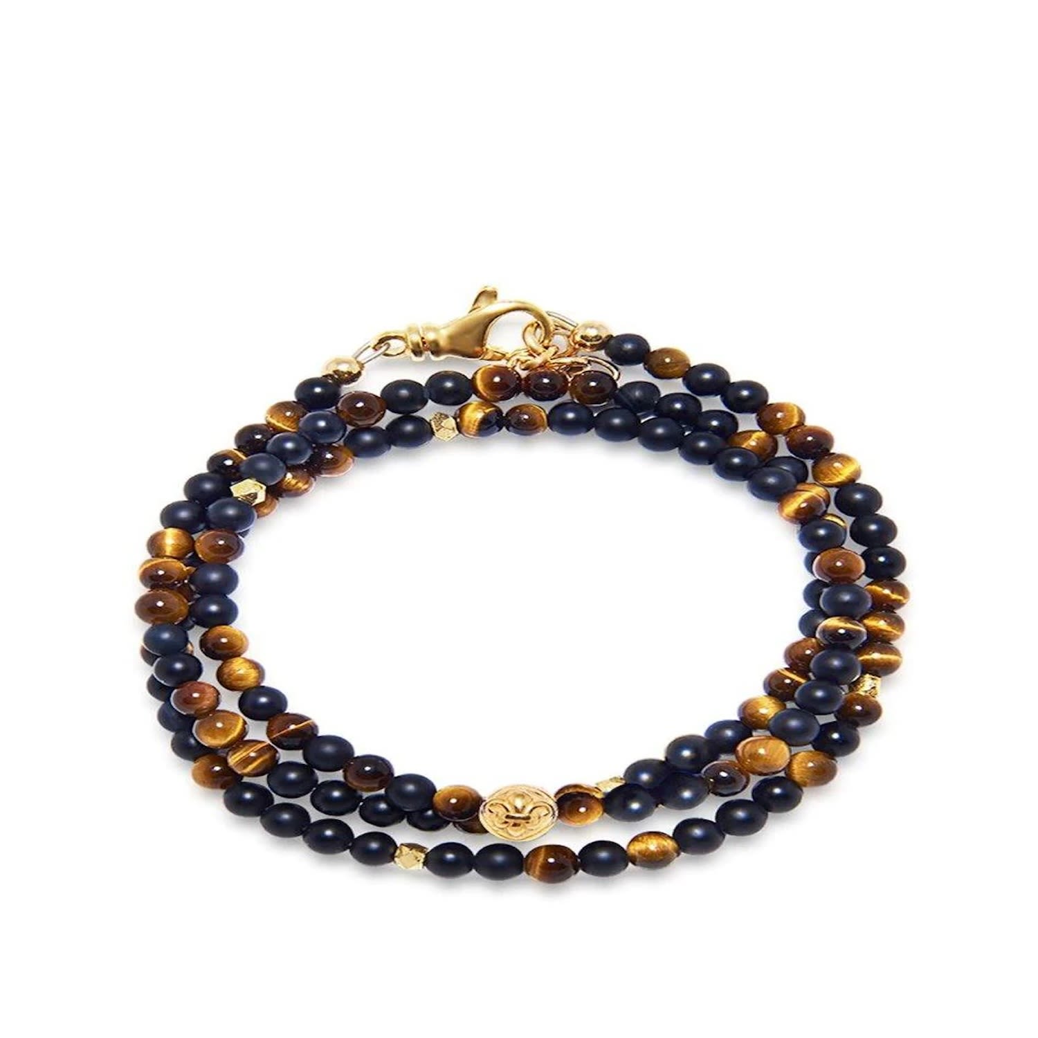 Men’s The Mykonos Collection - Brown Tiger Eye, Matte Onyx, And Gold Nialaya