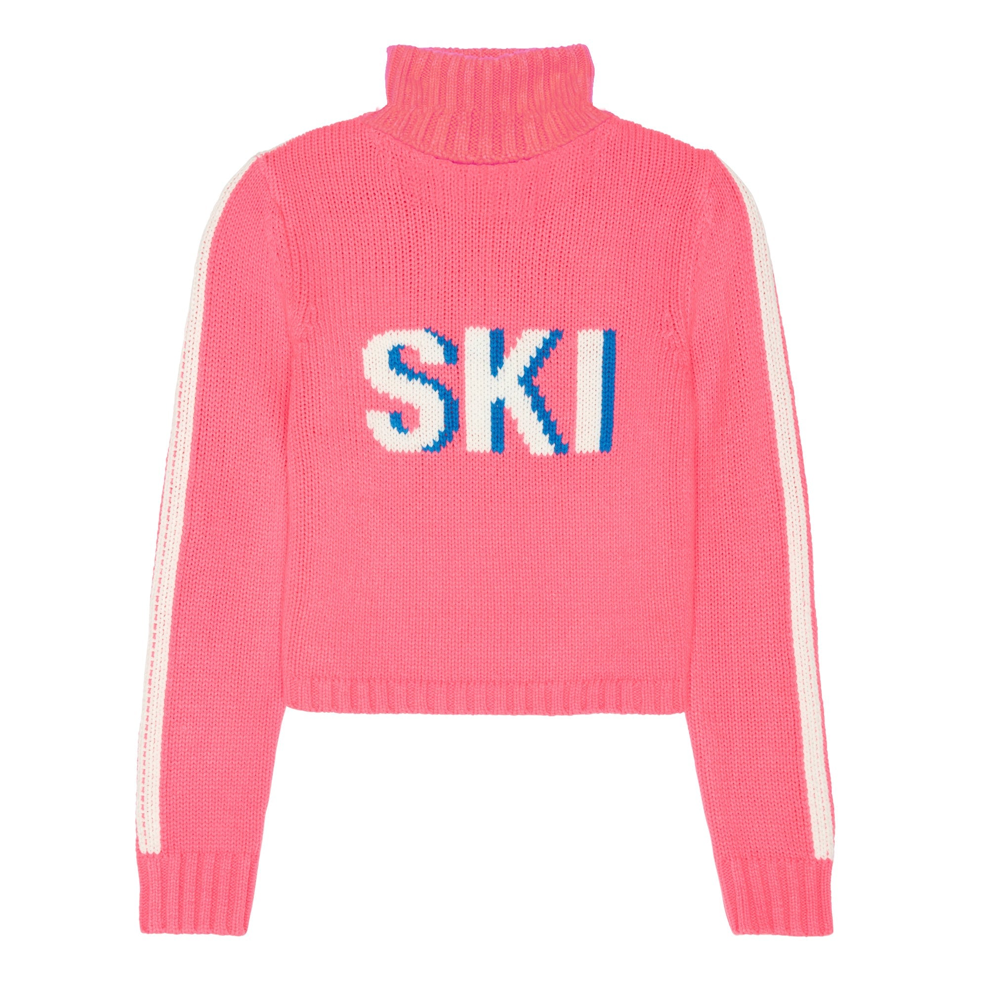 Pink / Purple Cropped Ski Turtleneck Sweater - Pink Lady Medium Ellsworth + Ivey