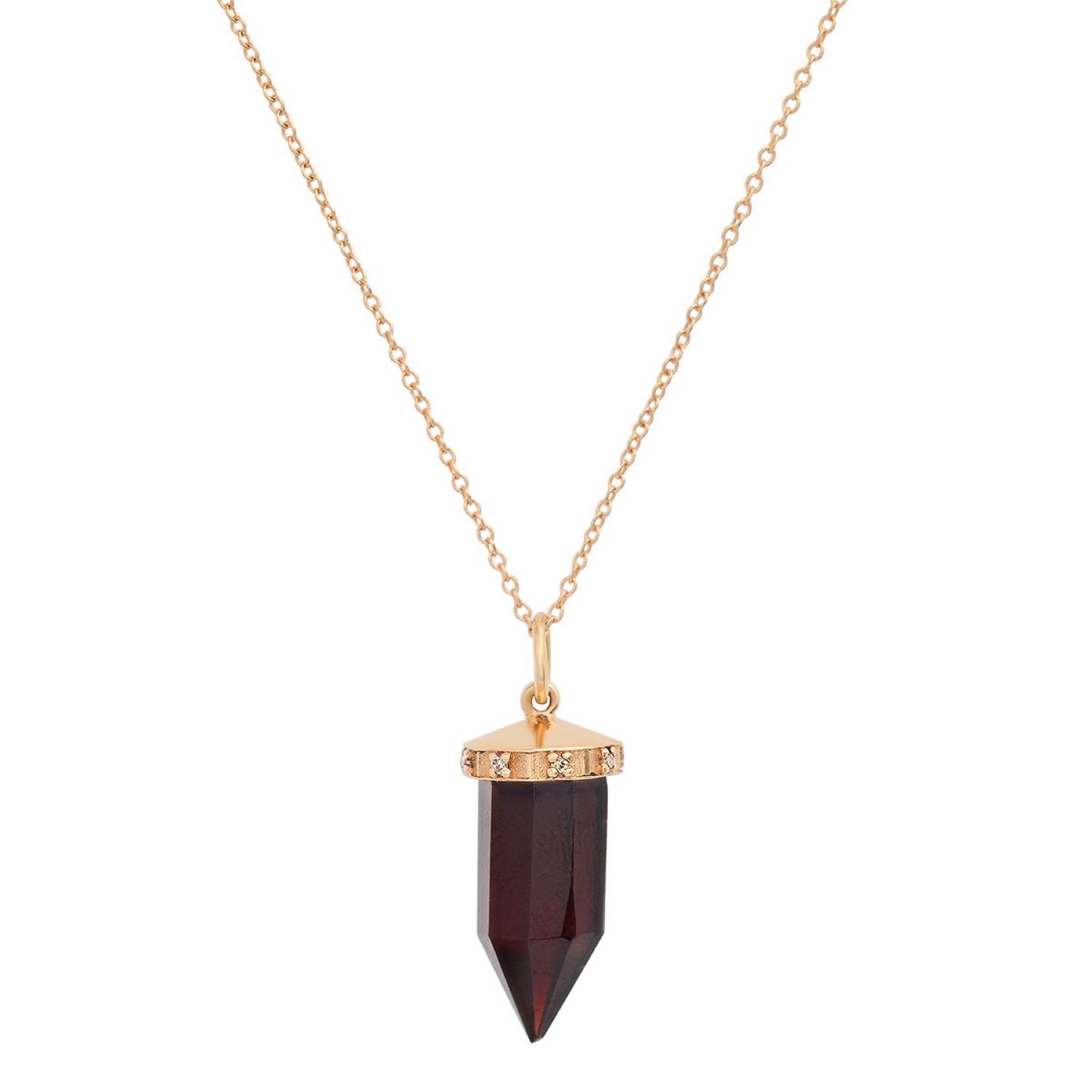 Soul Journey Jewelry Women's Red Garnet Love Pendulum Necklace
