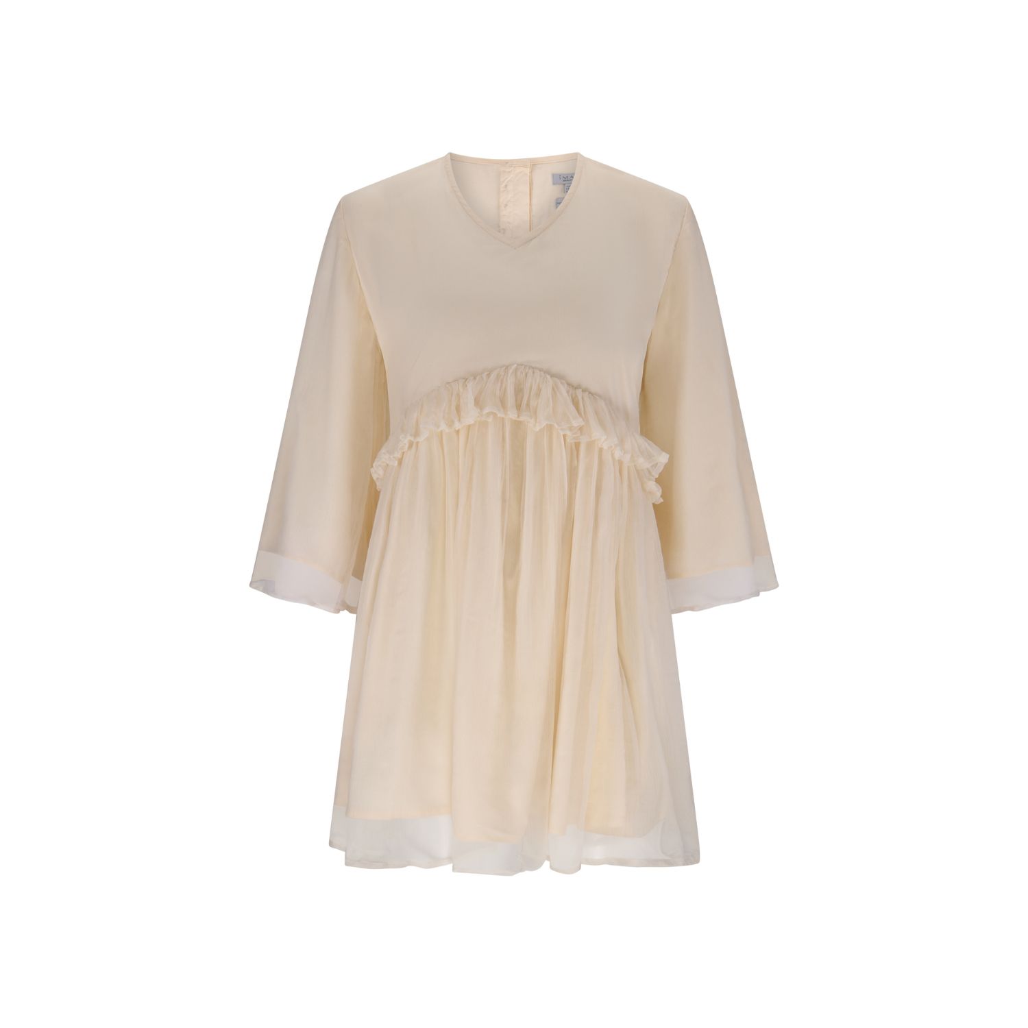 Women’s Neutrals Lale Chiffon Dress In Cream Small Imaima