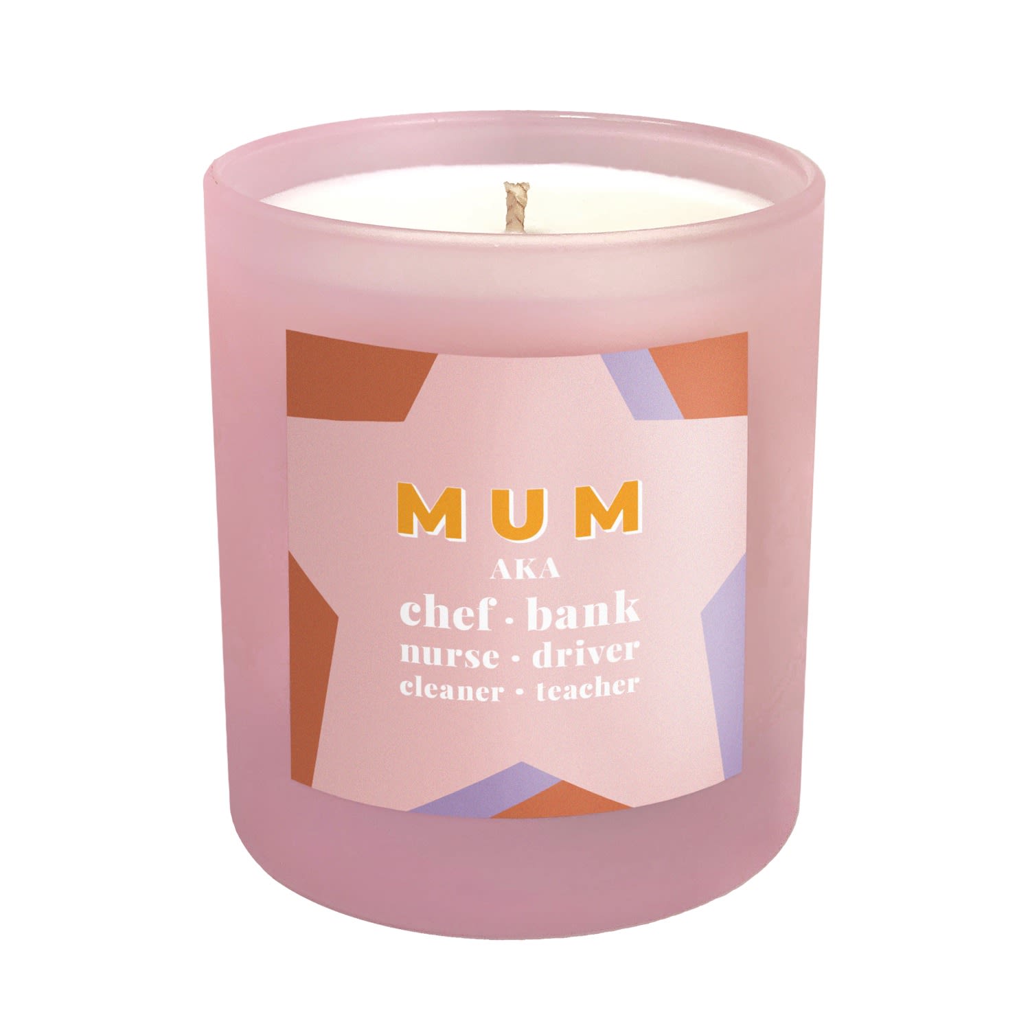 Little Karma Co. Ltd Purple / Pink Mum Aka... - Luna Refillable Large Mother's Day Candle In Pink