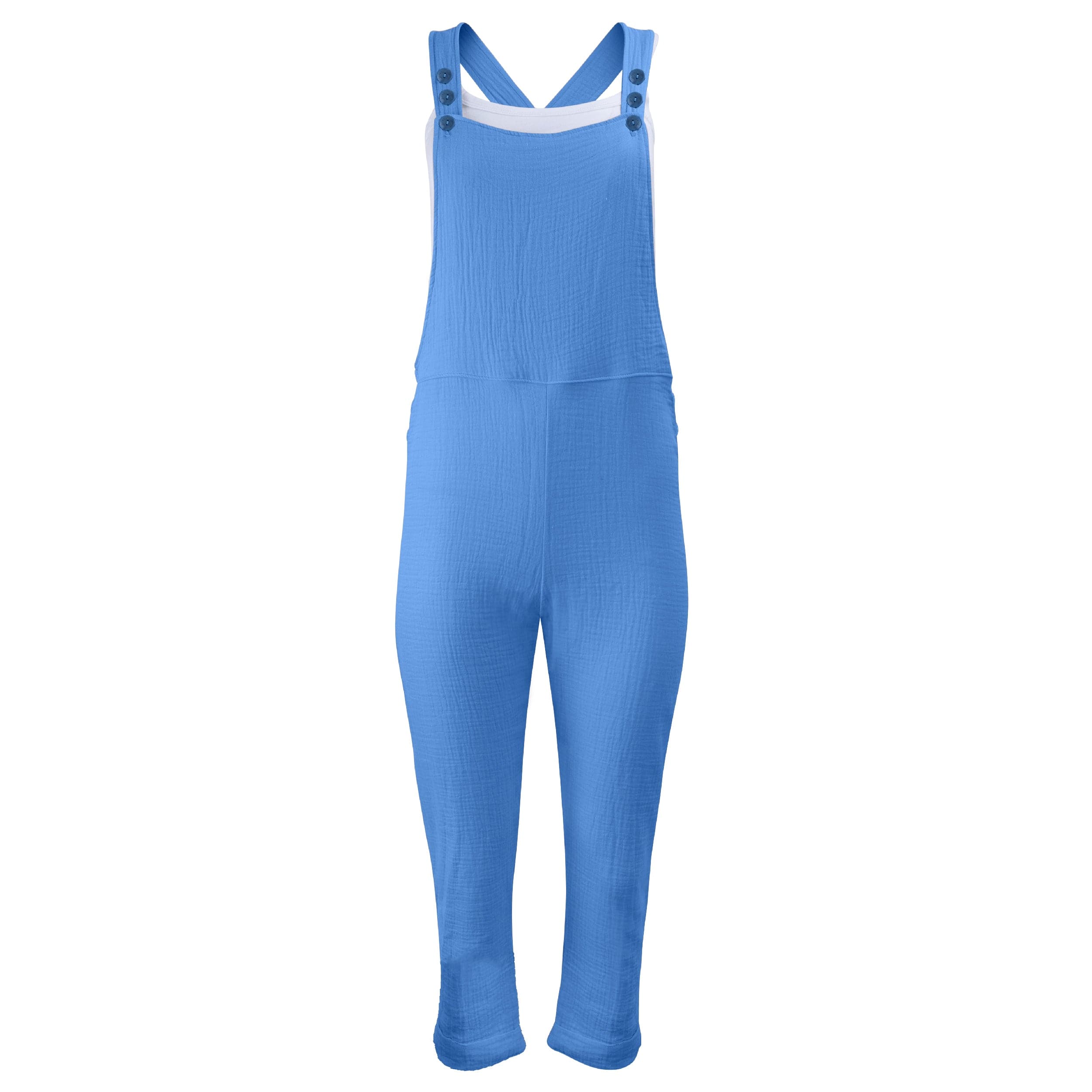 Women’s Kali Linen Jumpsuit - Azure Extra Large Lezat