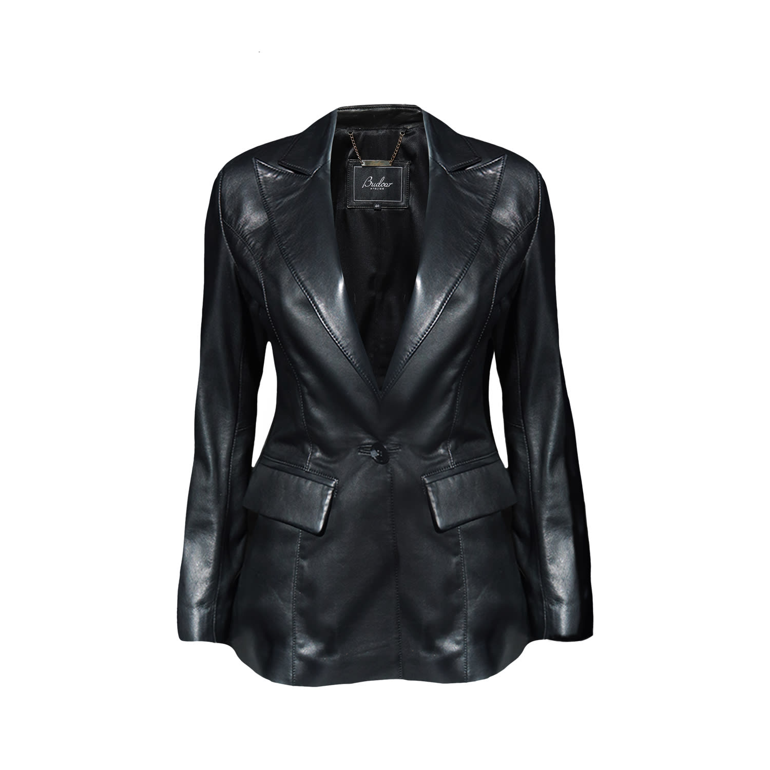 Budoar Atelier Women's Black Bomber Blazer In Black