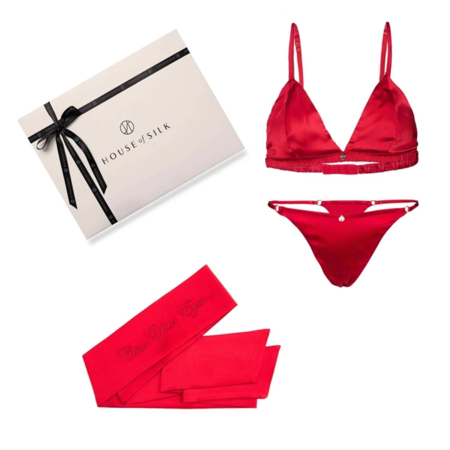 Women’s Sexy Red Gift Set Medium House of Silk