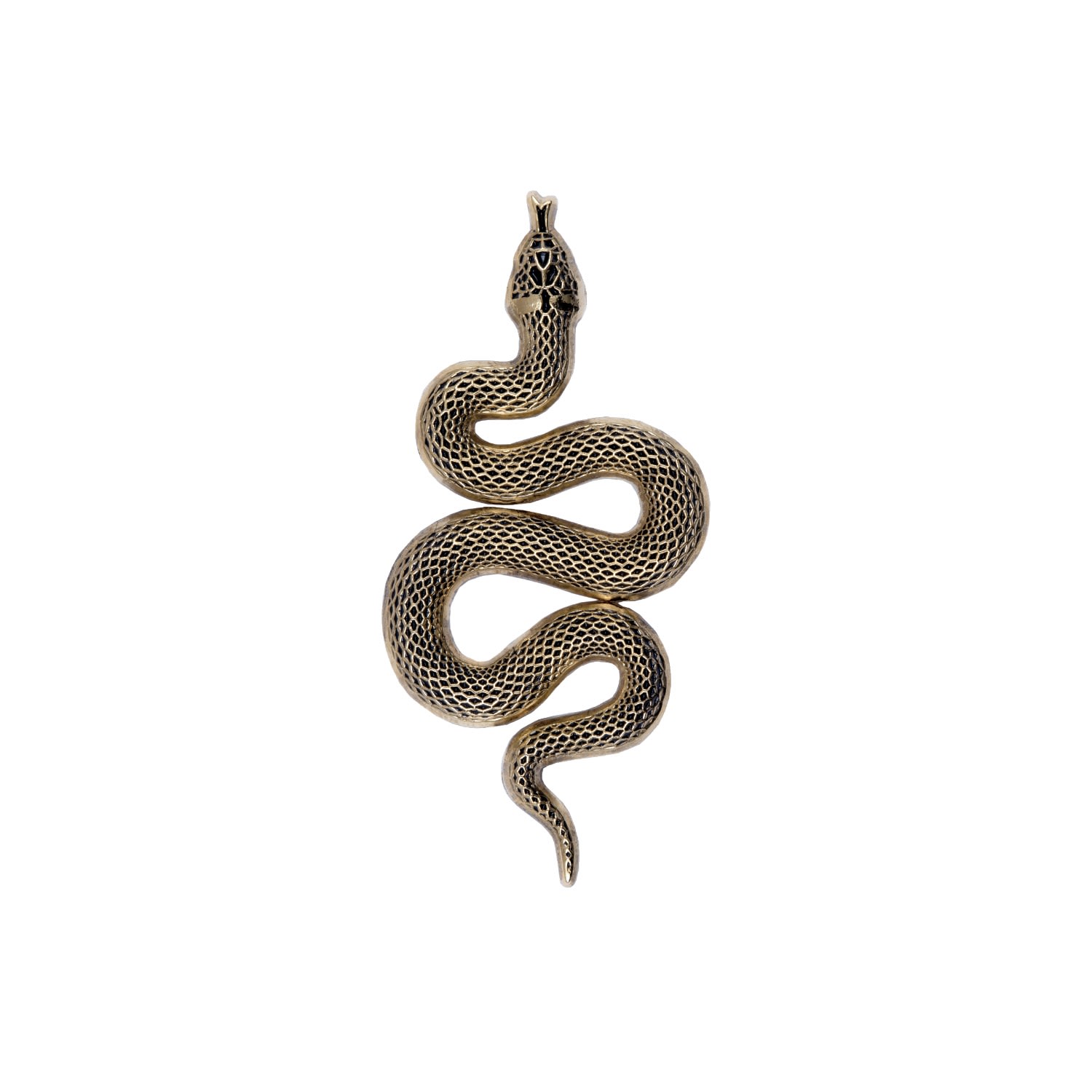 Make Heads Turn Women's Gold Enamel Pin Snake In Gold