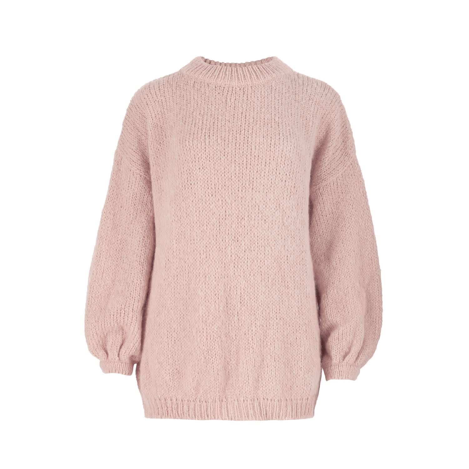 pink oversized sweater