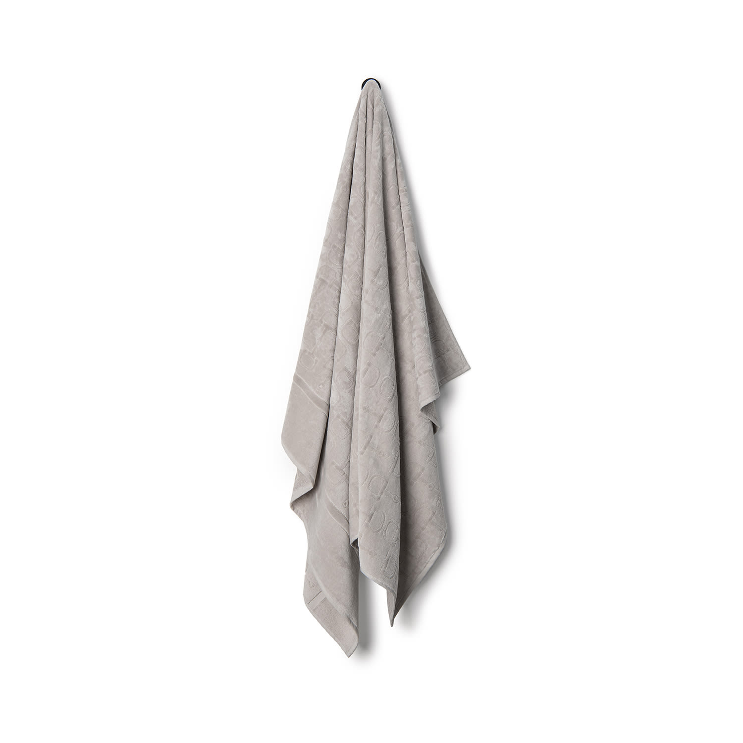 La Reina Velour Bath Towel Grey Large