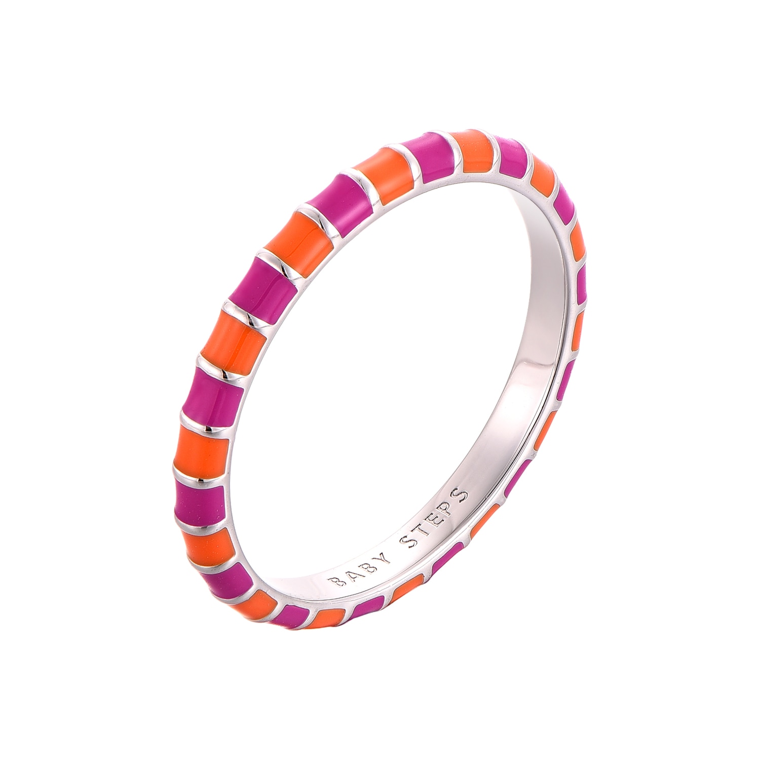 Pinnole Women's Yellow / Orange / Pink Orange & Purple Thin Ring