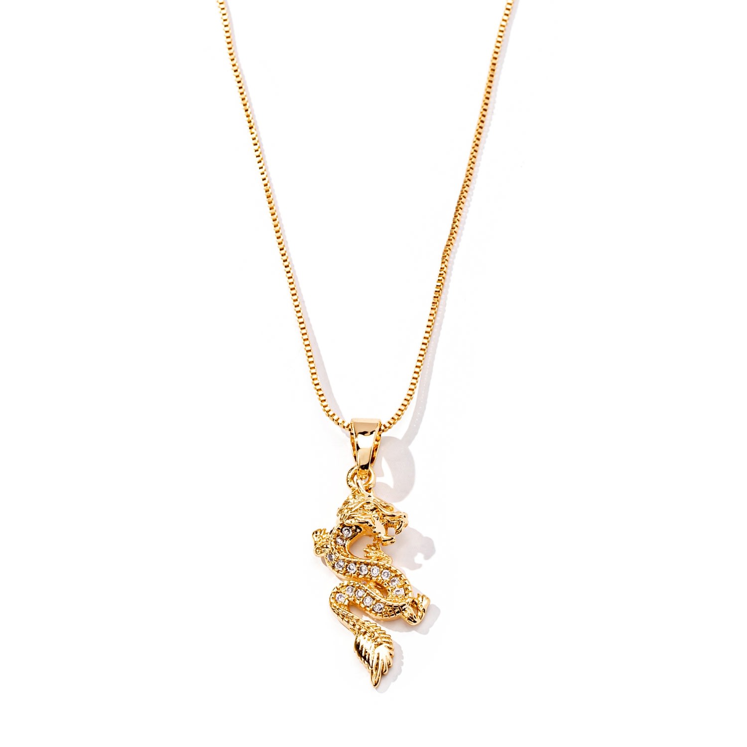 Women’s Rose Gold Dragon Pendant Necklace The Essential Jewels