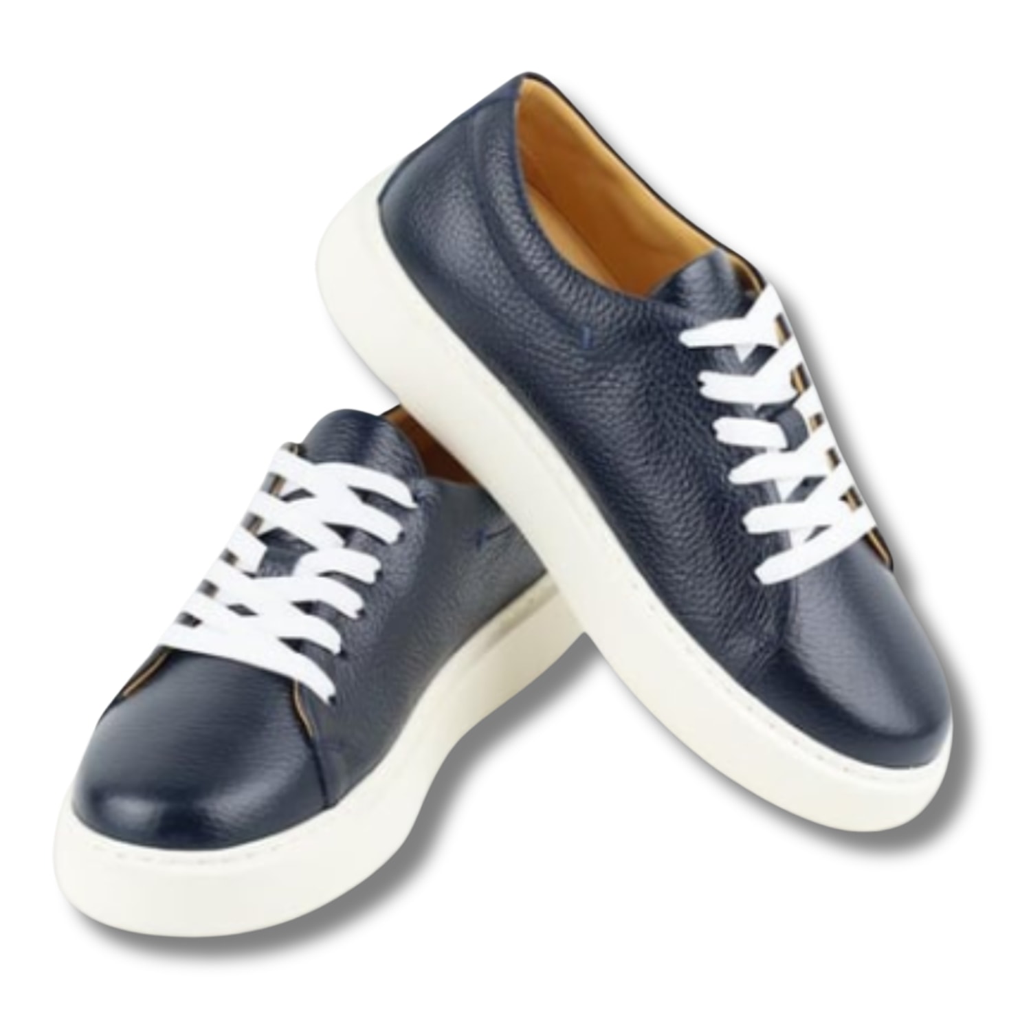 Leathere Women's  Signature Sneaker - Navy Blue - Soho