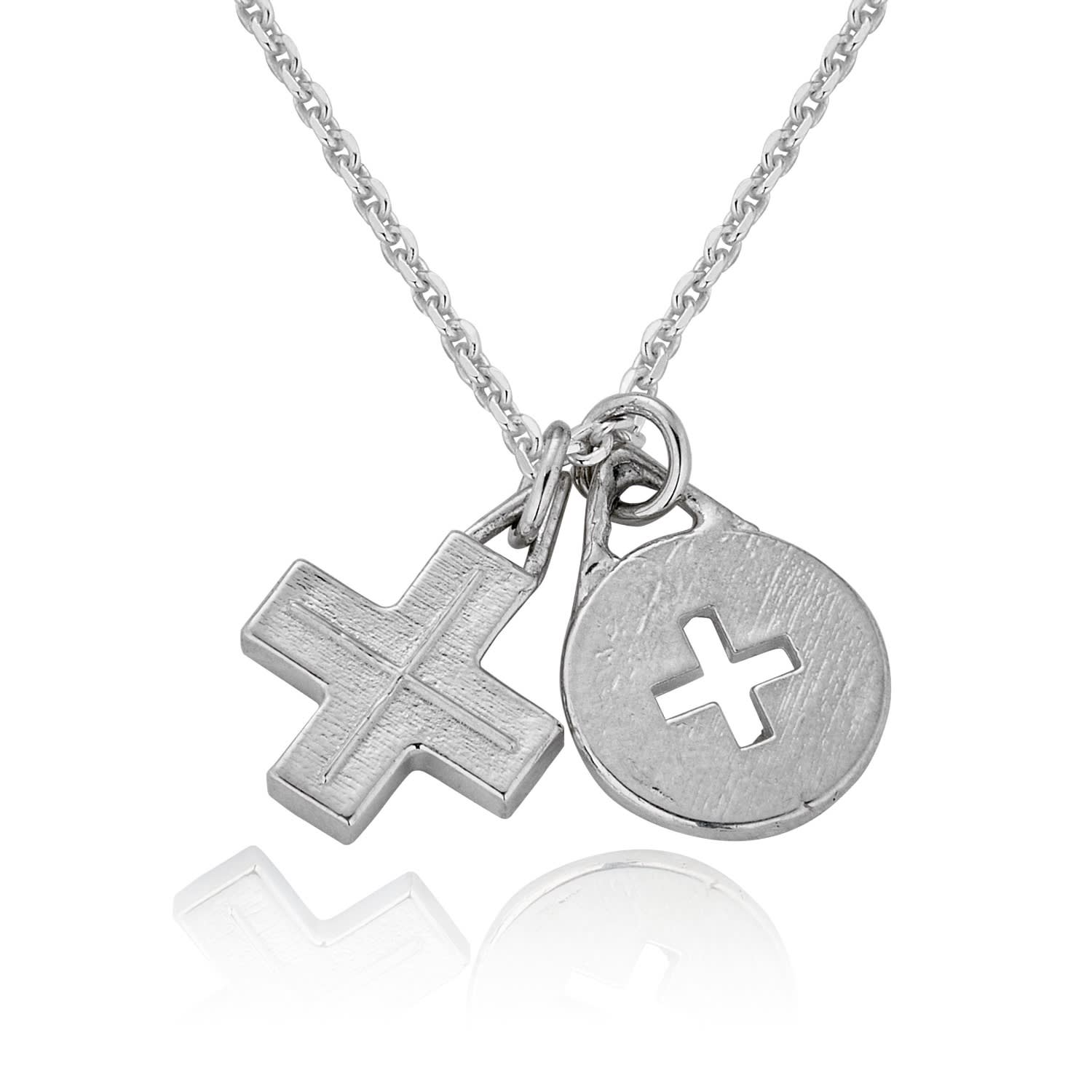 Cartography Men's Who's Your Plus One? Plus Sign Pendants In Sterling Silver In Silver