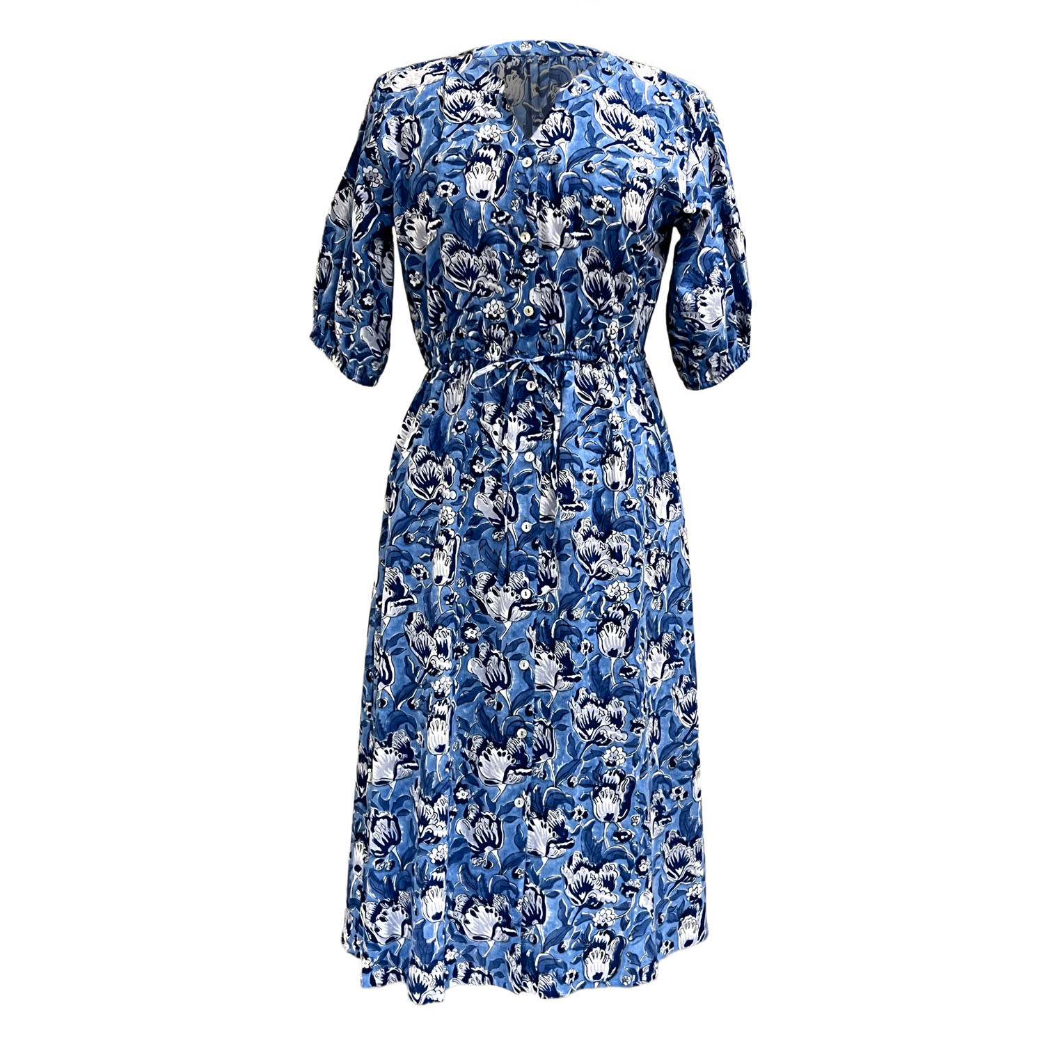 Jayshree Dalal Women's Blue / White Anjali Dress In Blue