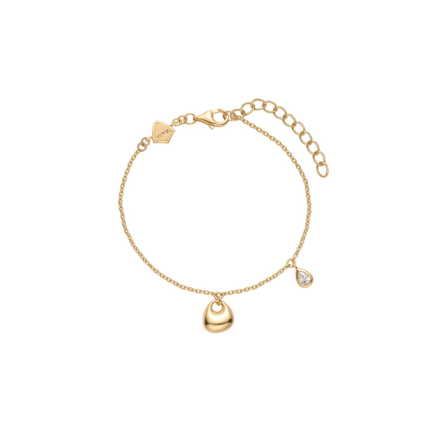 Vanchi Women's Nora Double Pendant Bracelet In Gold In Gold