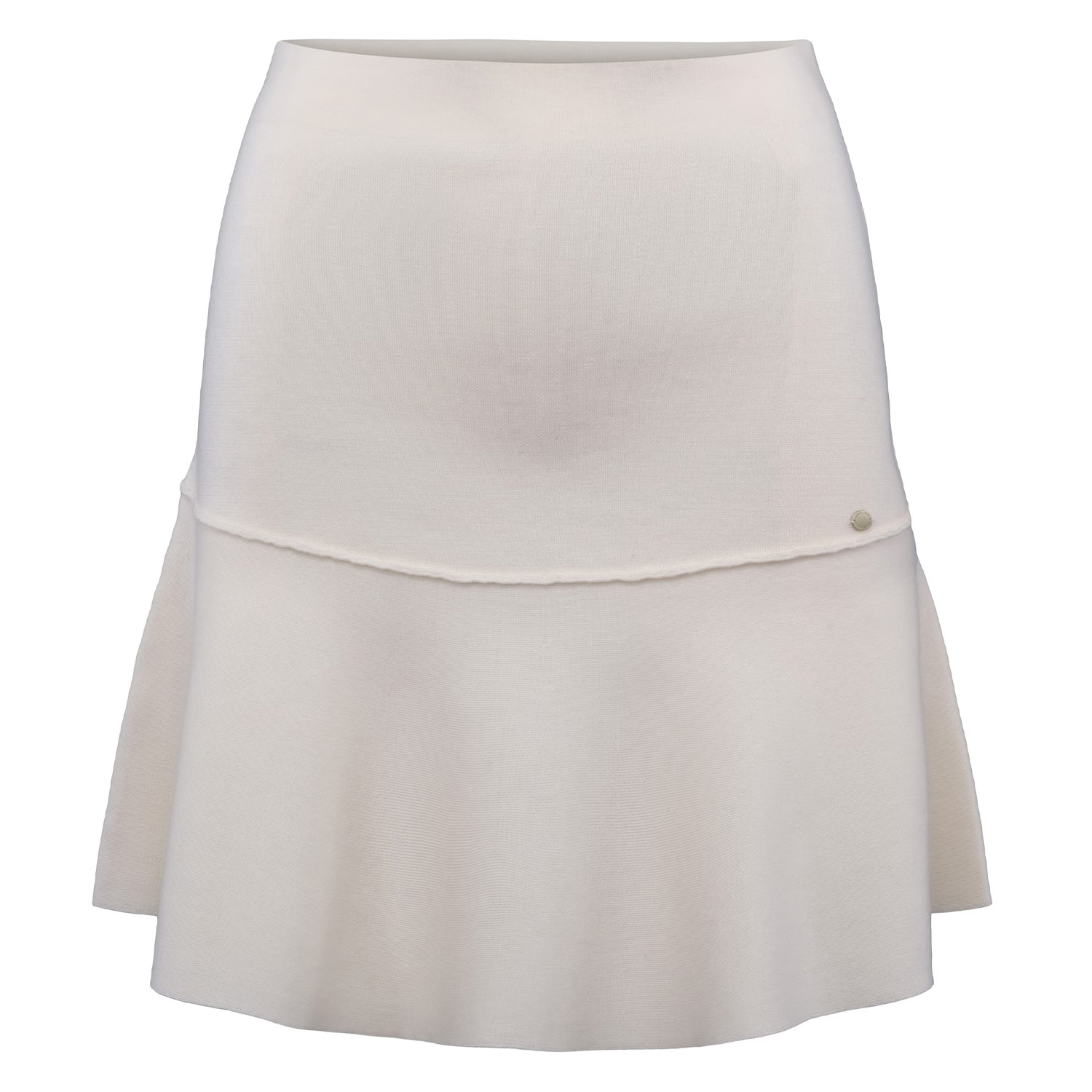 Tirillm Women's Annie  Flared Skirt In Extra Fine Merino Wool, Off White In White