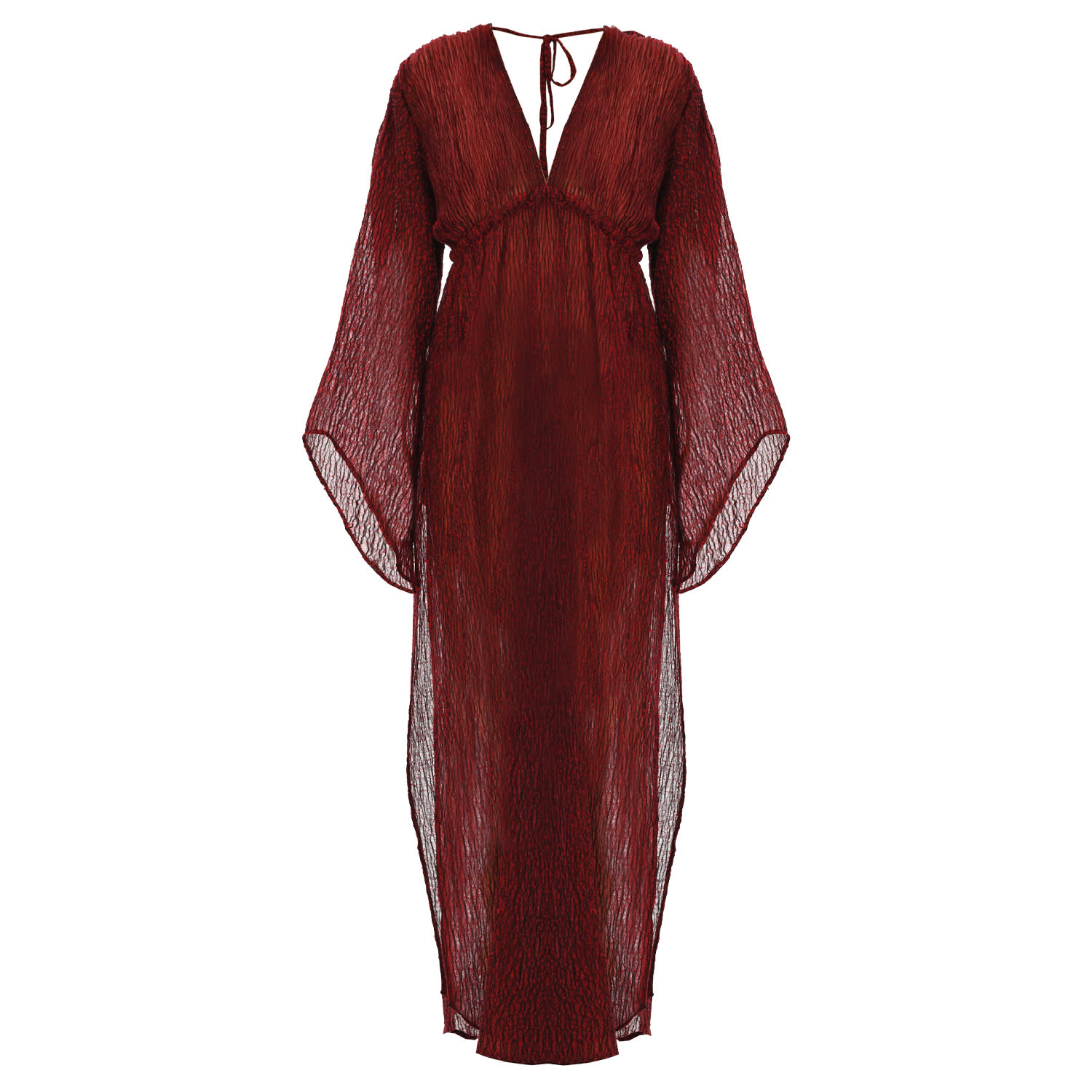 Zhenabia Women's Red / Black Ember Red Resort Kaftan - Boho Maxi Kaftan Dress In Multi