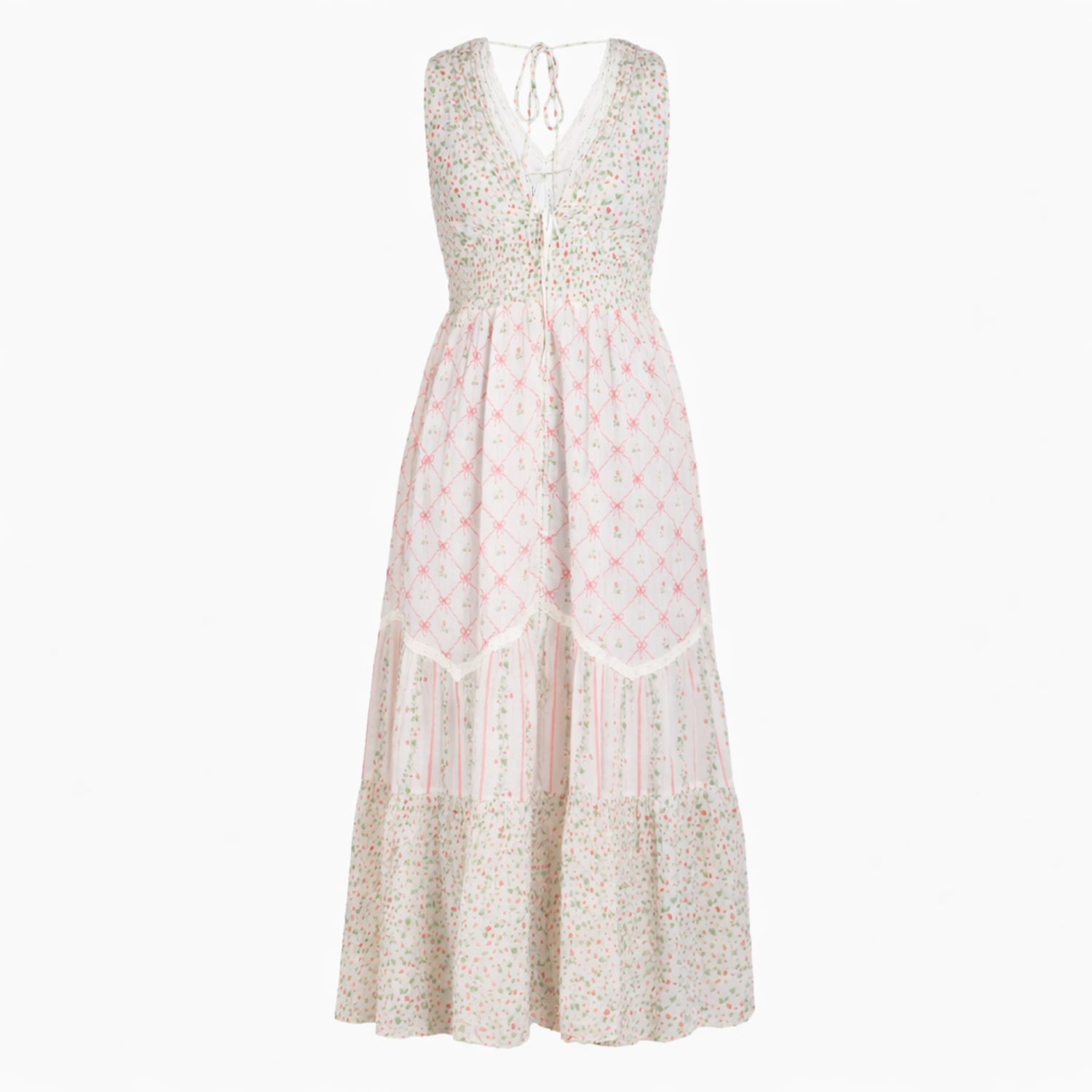 Iris Strawberry Print Mix Maxi Dress | Rose & Nancy | Wolf & Badger