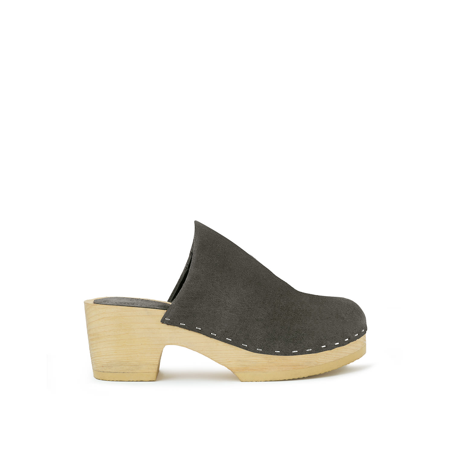 Women's Darcie Suede Clogs In Grey By Rag & Co | 3 Uk | Rag & Co.