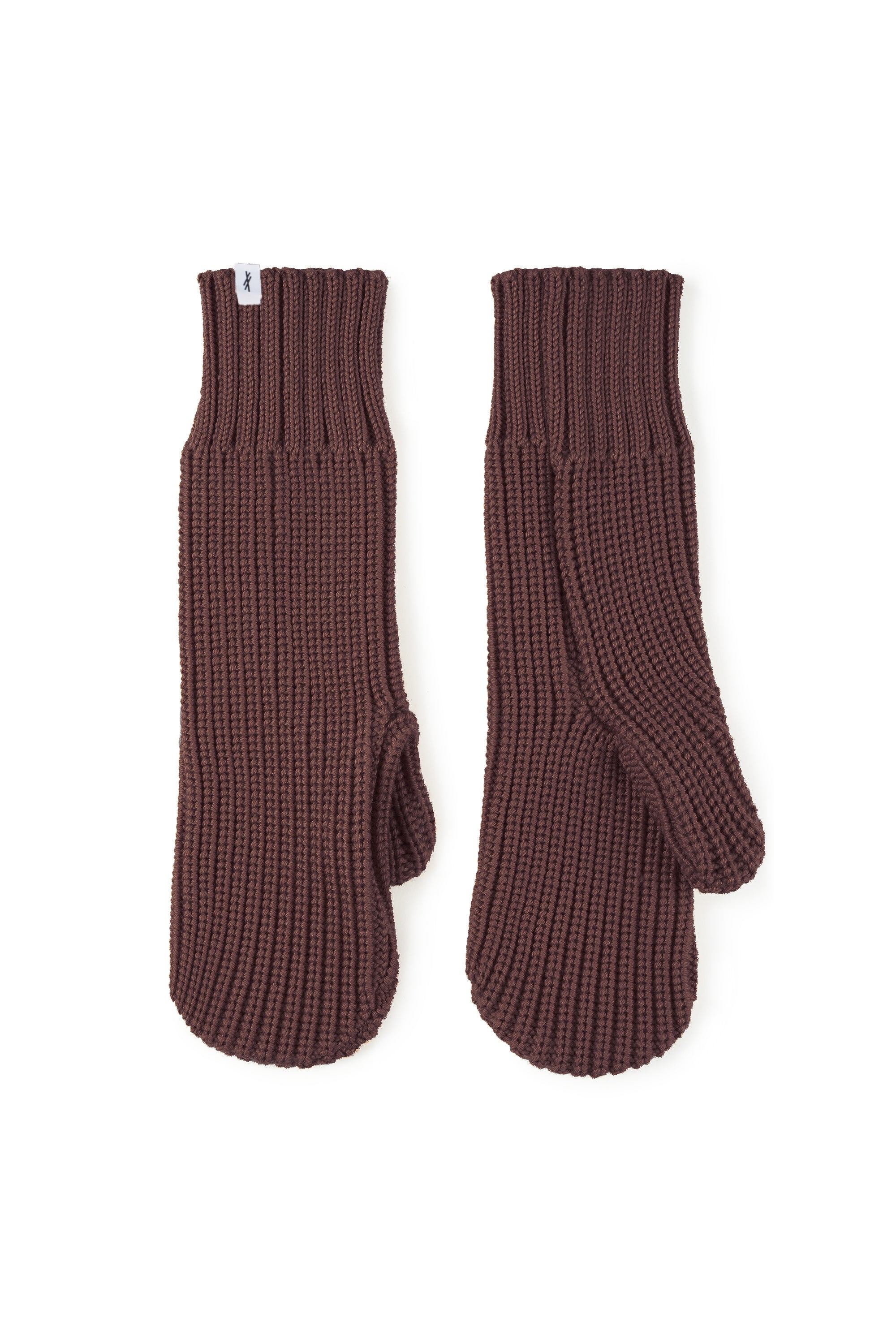 Salanida Women's Brown Nonna 100% Merino Mittens Chocolate In Brown