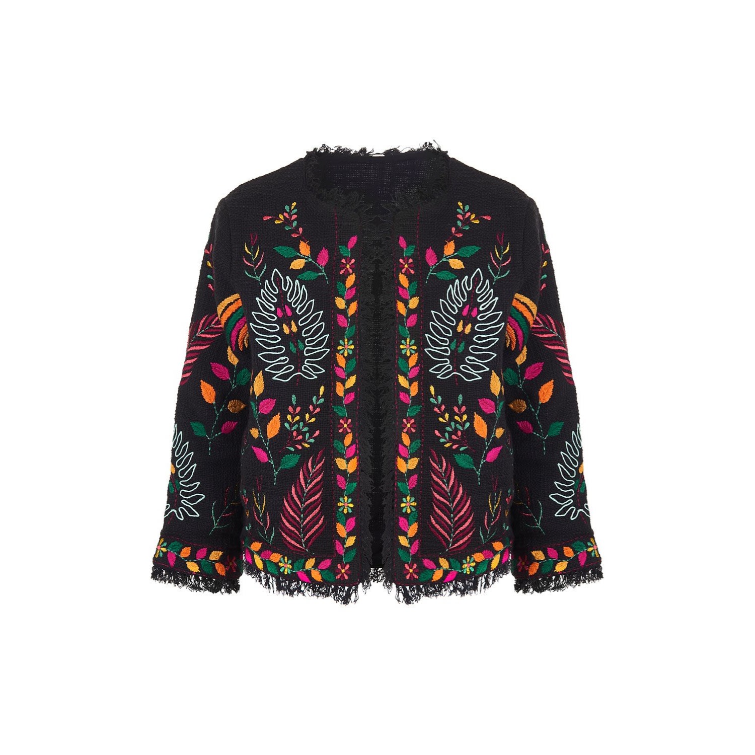 Women’s Cotton Embroidered Jacket In Black XXXL At Last...