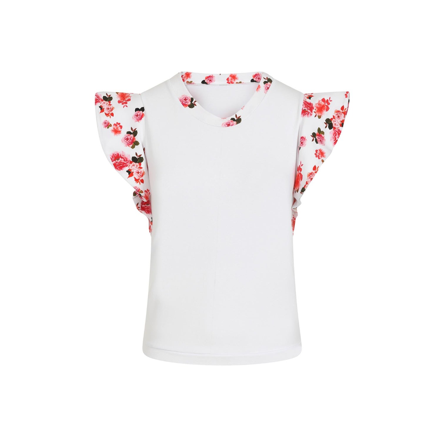 Women’s White Peony Ruffle Top Medium Sophie Cameron Davies