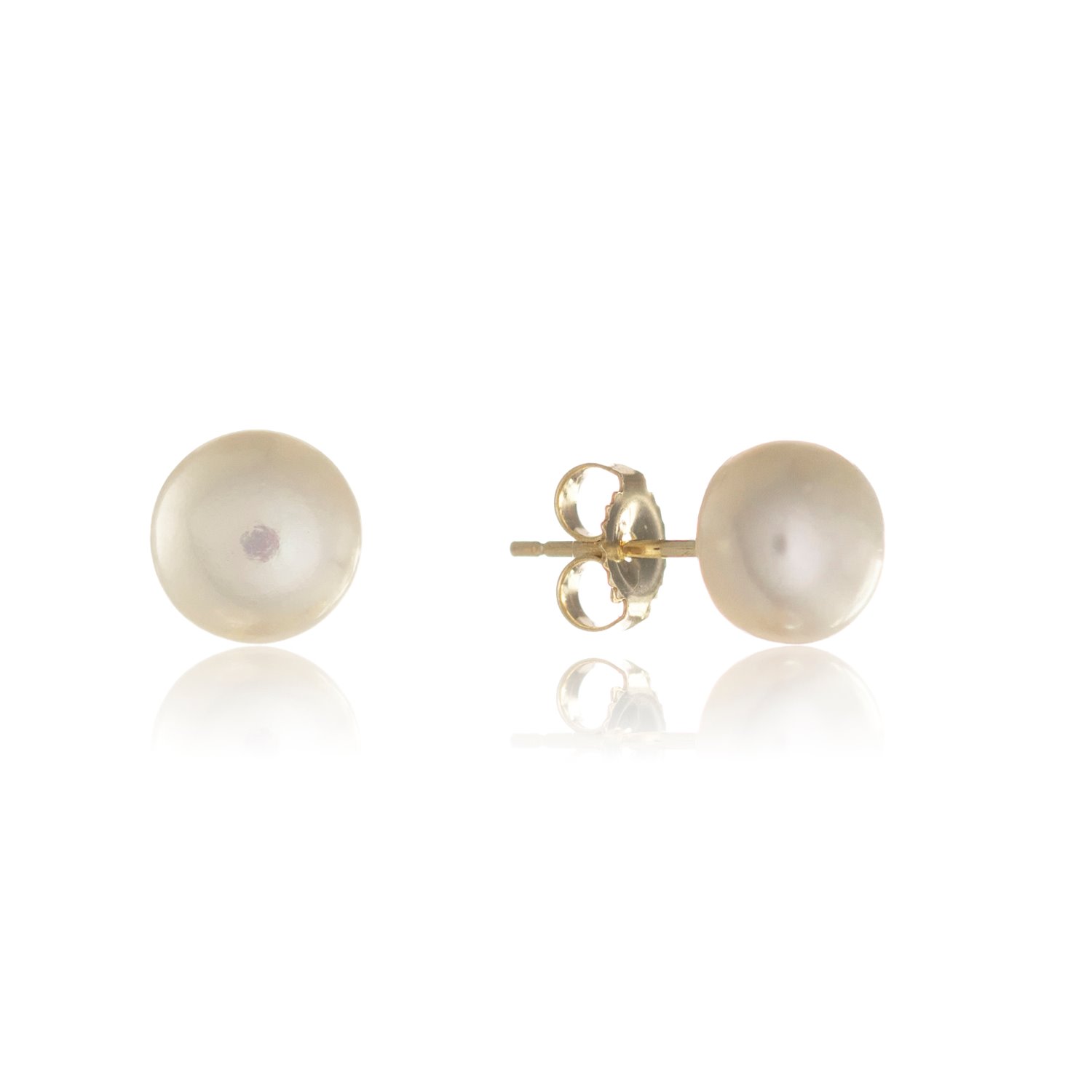 Auree Jewellery Women's Gold / White Seville White Pearl & Yellow Gold Vermeil Stud Earrings In Multi