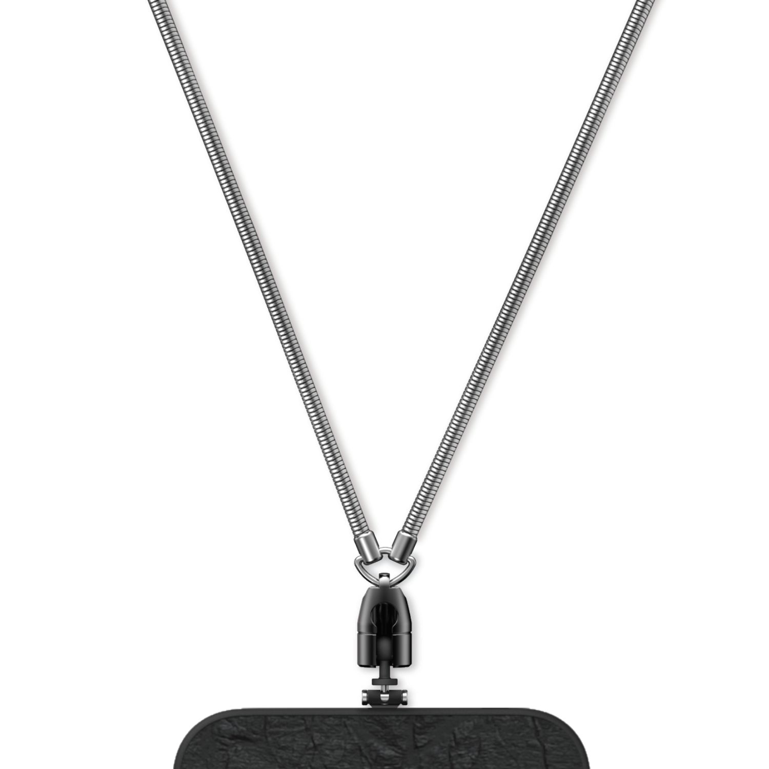 M.craftsman Silver Yoggle Crossbody Phone Chain - Snake Chain Sliver