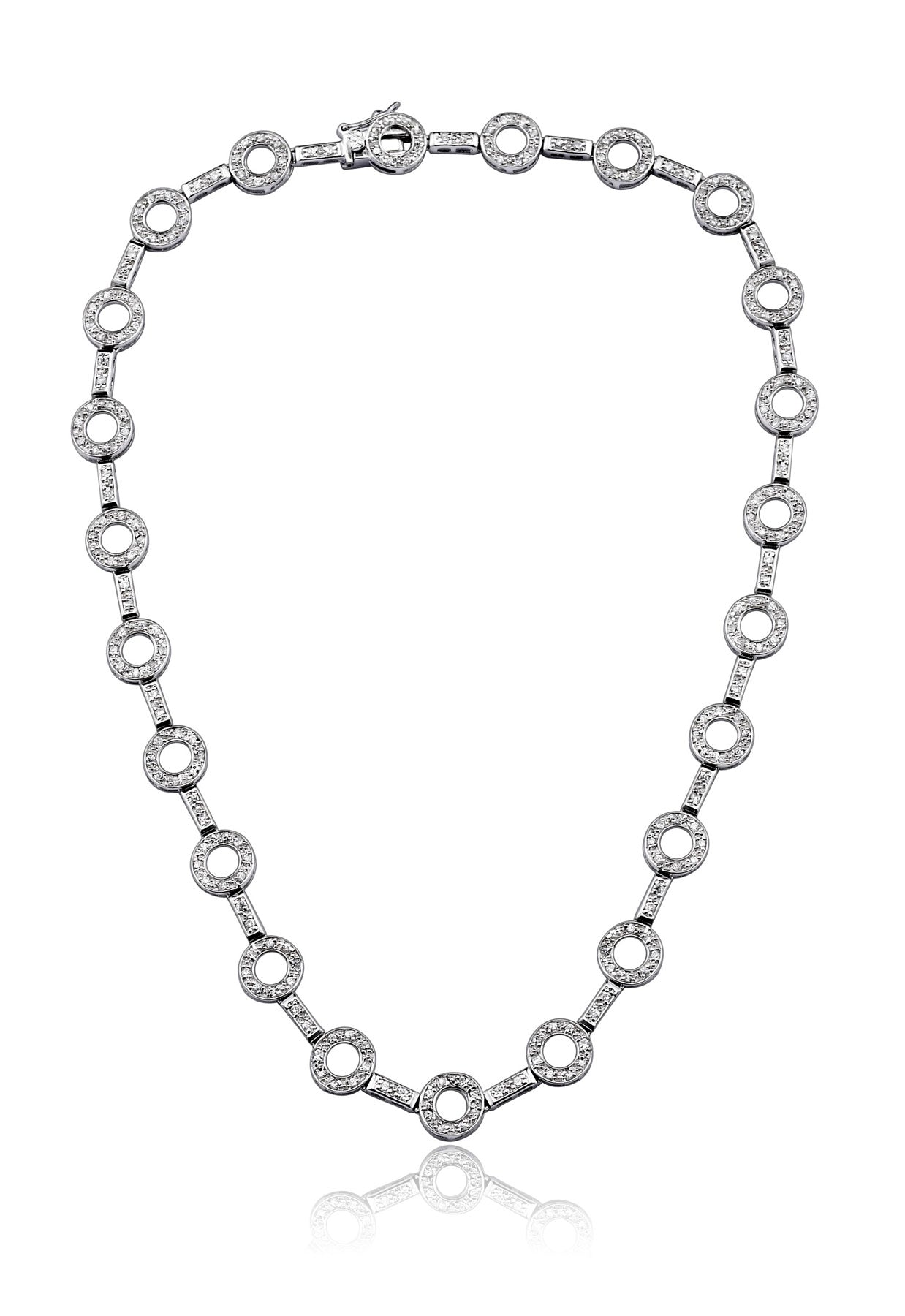 Women’s White / Silver Triomphe Classic Chain Limited Edition Necklace Genevive Jewelry