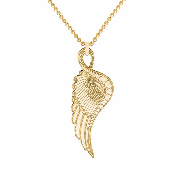 Cartergore Medium Gold Wing Pendant Necklace In Pendant