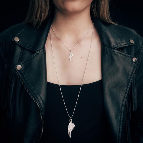 Cartergore Medium Gold Wing Pendant Necklace In Pendant