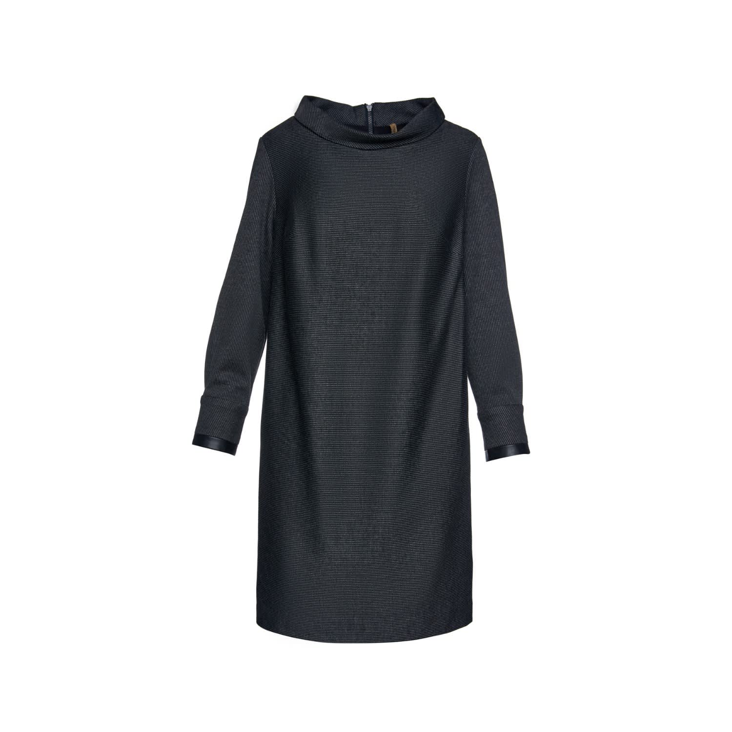 long sleeve midi a line dress