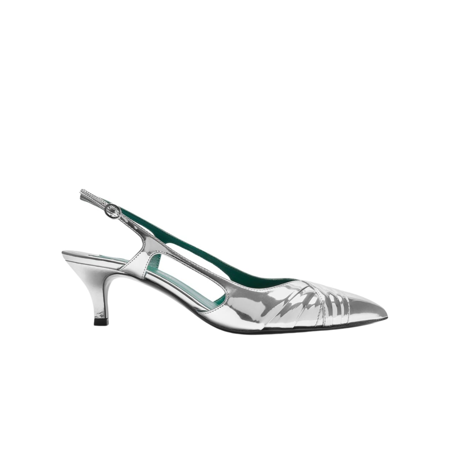 Florrie Women's Maude Slingback Silver In Animal Print