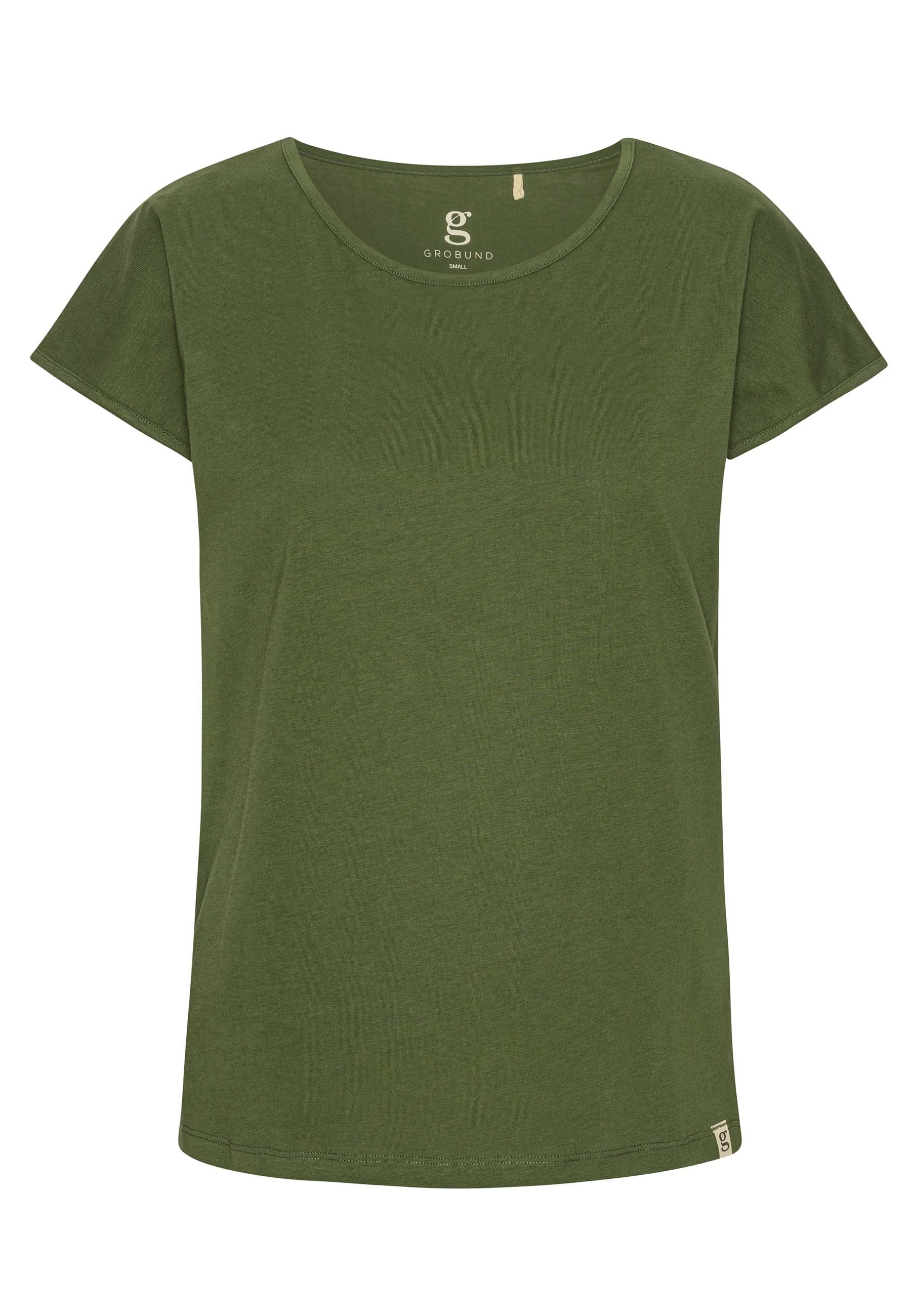 Grobund Women's  Anna T-shirt - The One In Moss Green In Green