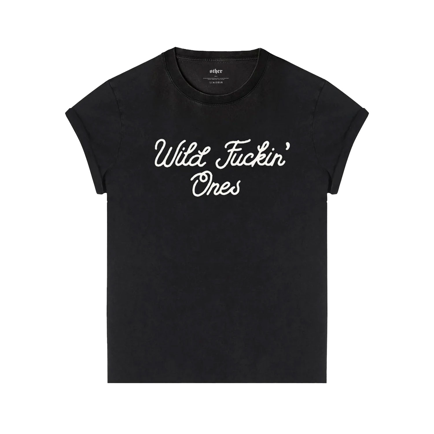 Women’s Black / Grey Wild Fuckin Ones Rocker T-Shirt - Vintage Black Small OTHER UK