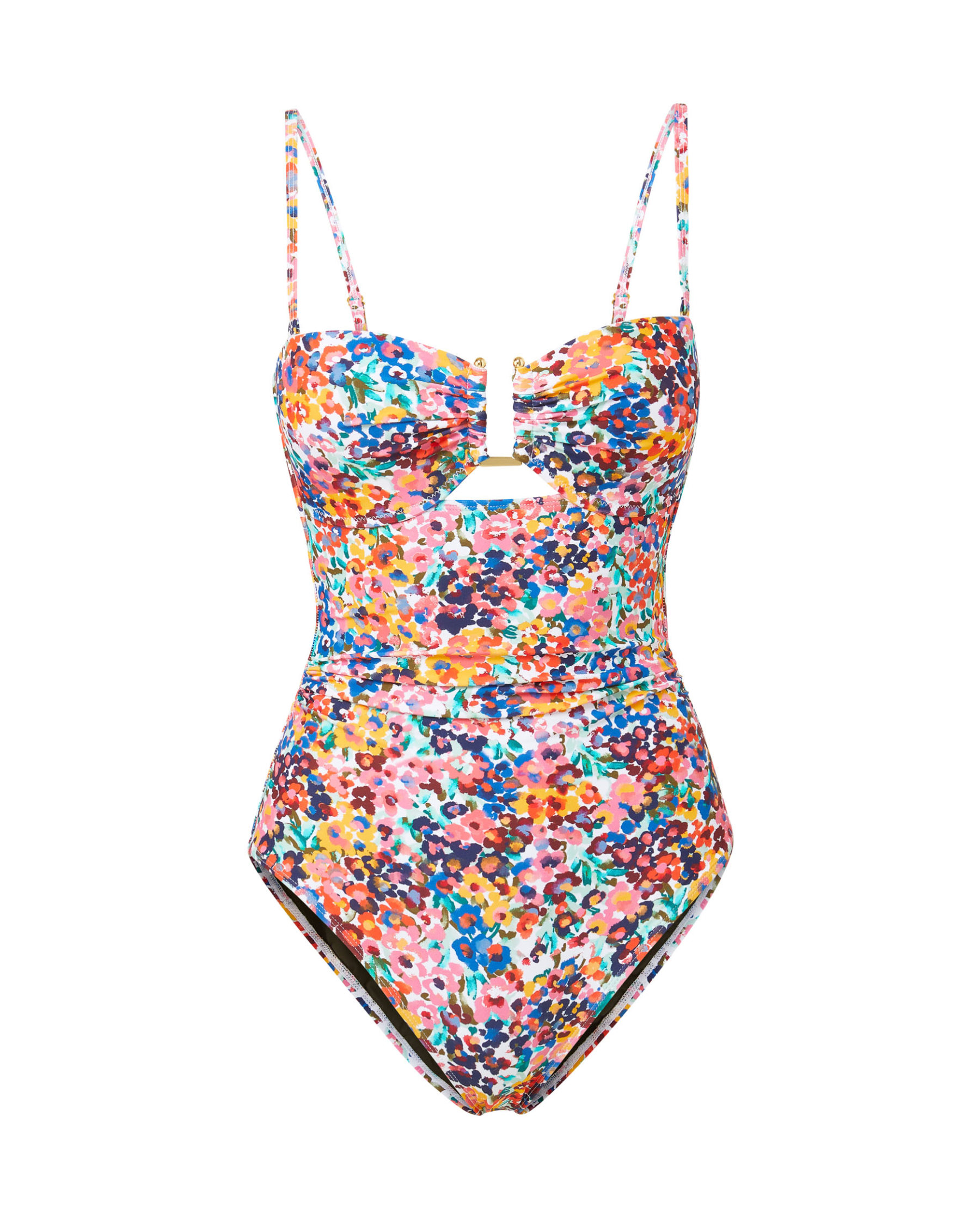 Change Of Scenery Women's Gold / Yellow / Orange Juliette One Piece In Painted Petals In Gold/yellow/orange