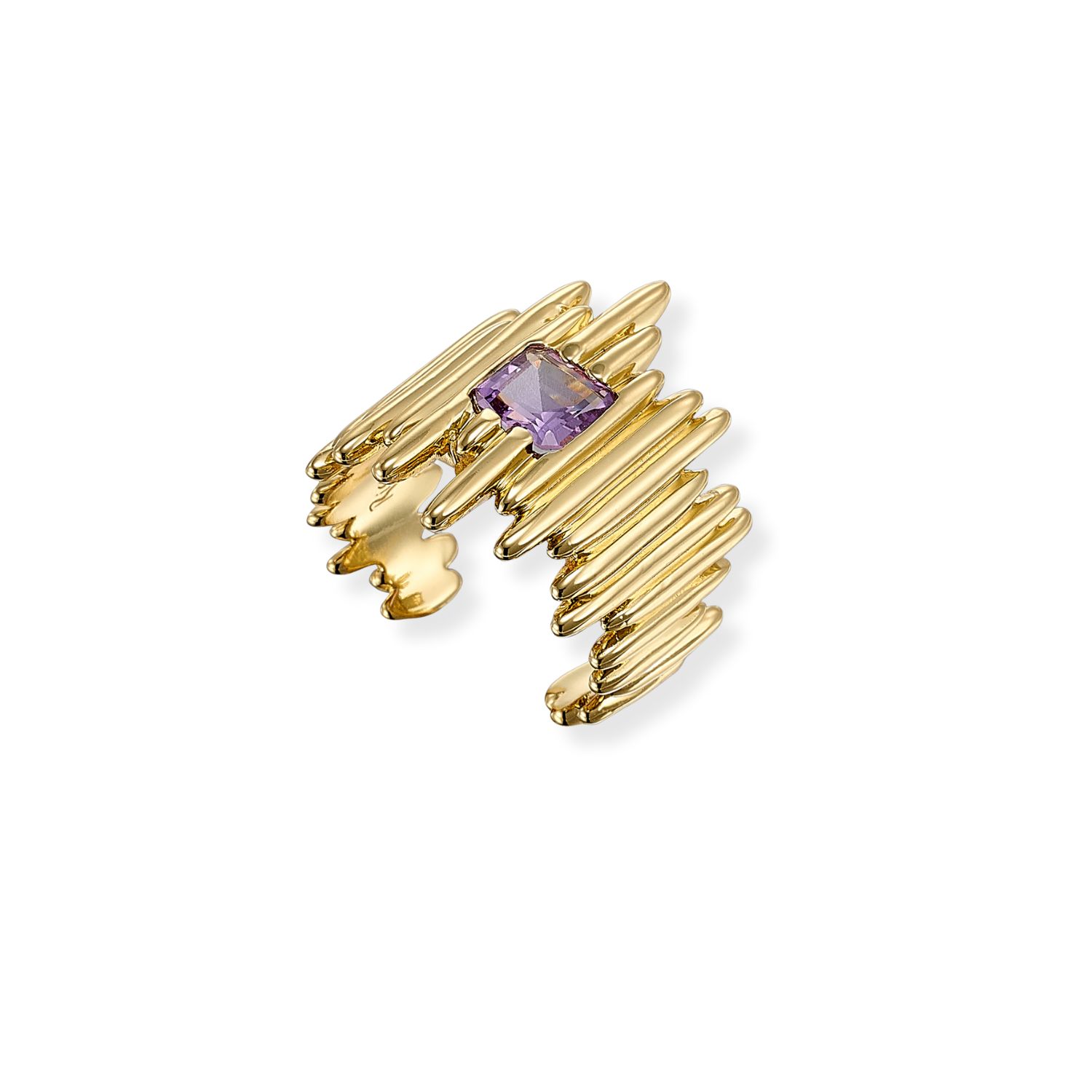 Risque Women's Gold / Pink / Purple Circe Ring