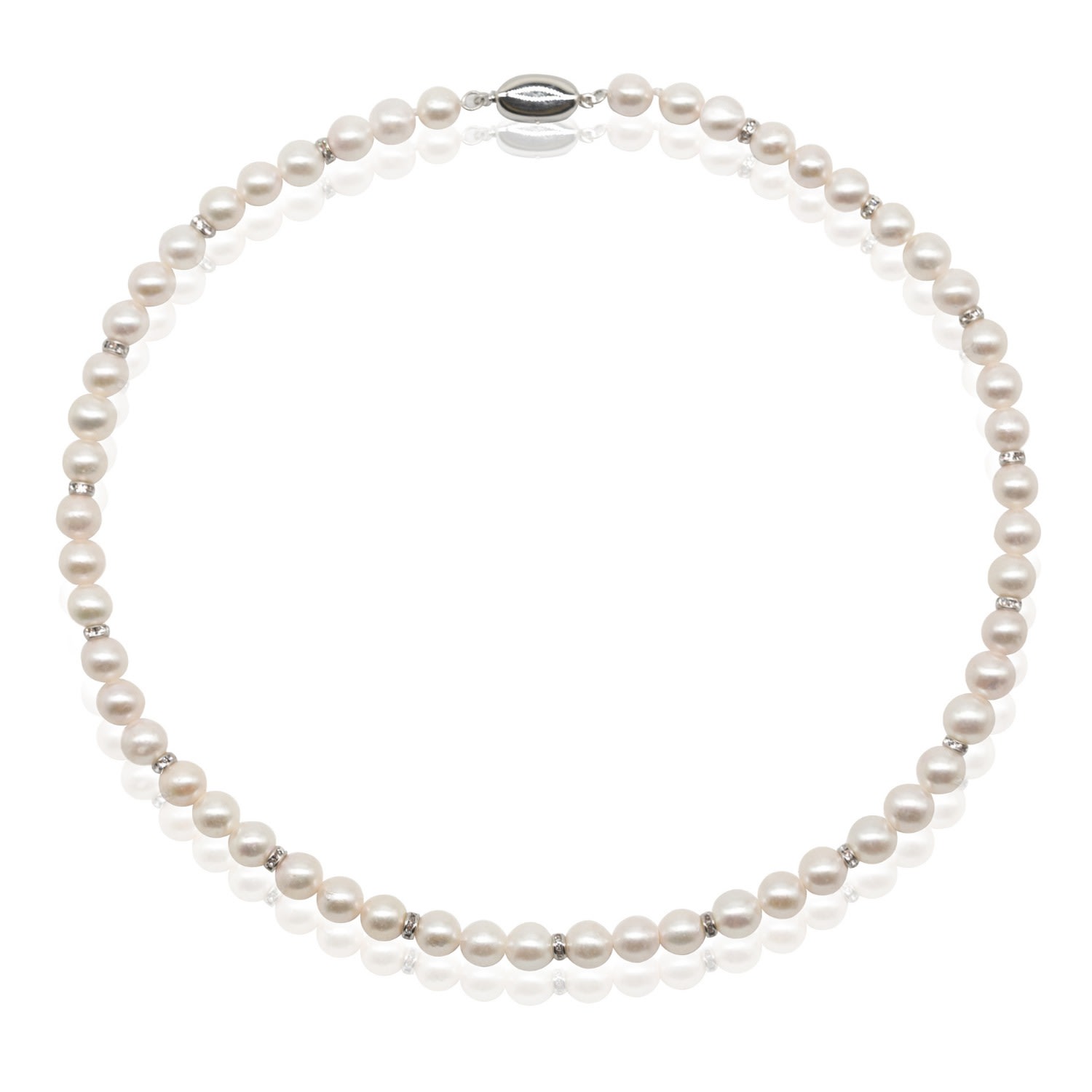 Women’s White Akoy Pearl Necklace, 6 Mm Pearl House of Elliott