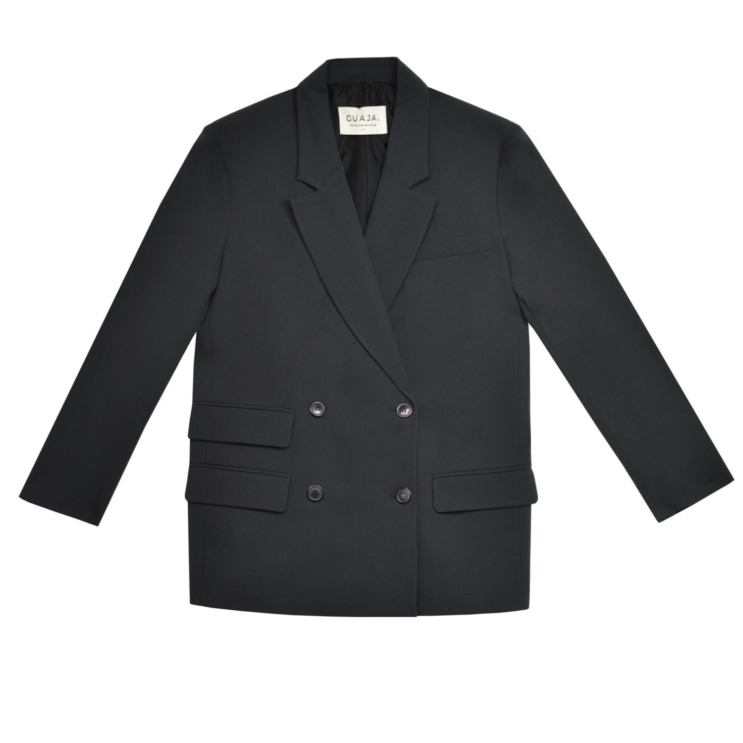 Guaja. Studio Women's Jagger Double-breasted Blazer Black In Black