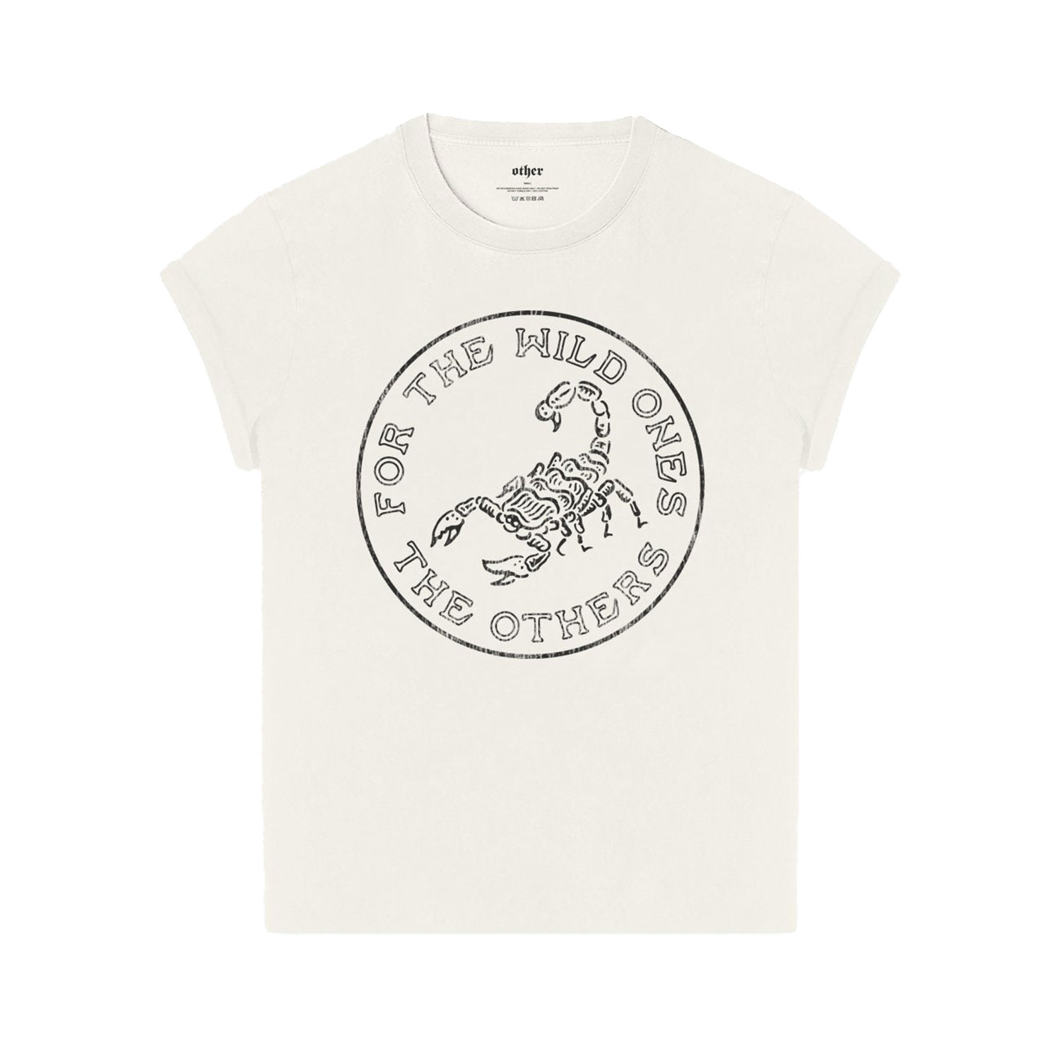 Women’s White / Neutrals Wild Ones - Scorpion - Rocker T-Shirt - Relic White Extra Small OTHER UK