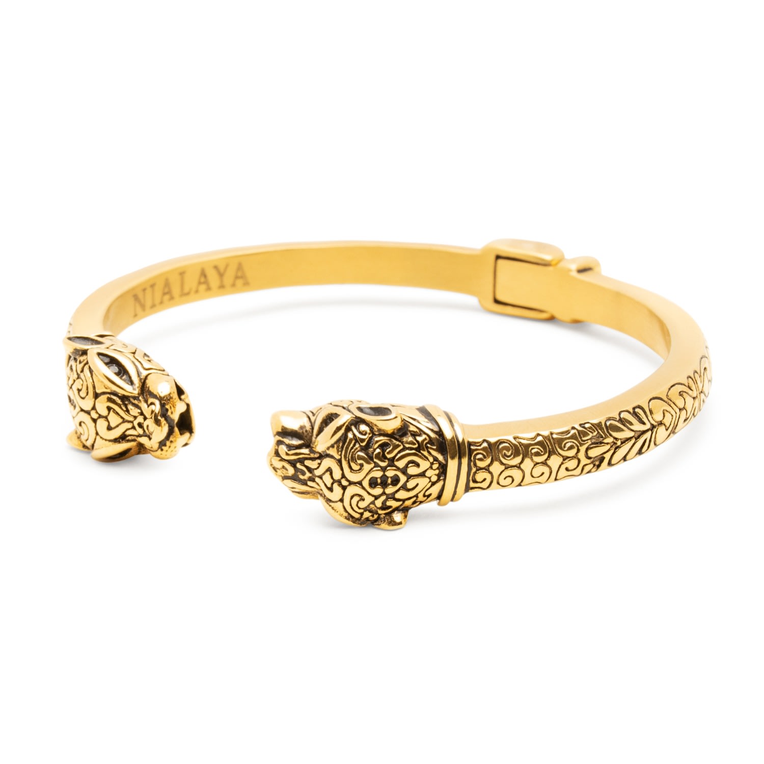 Men’s Panther Bangle In Gold Nialaya