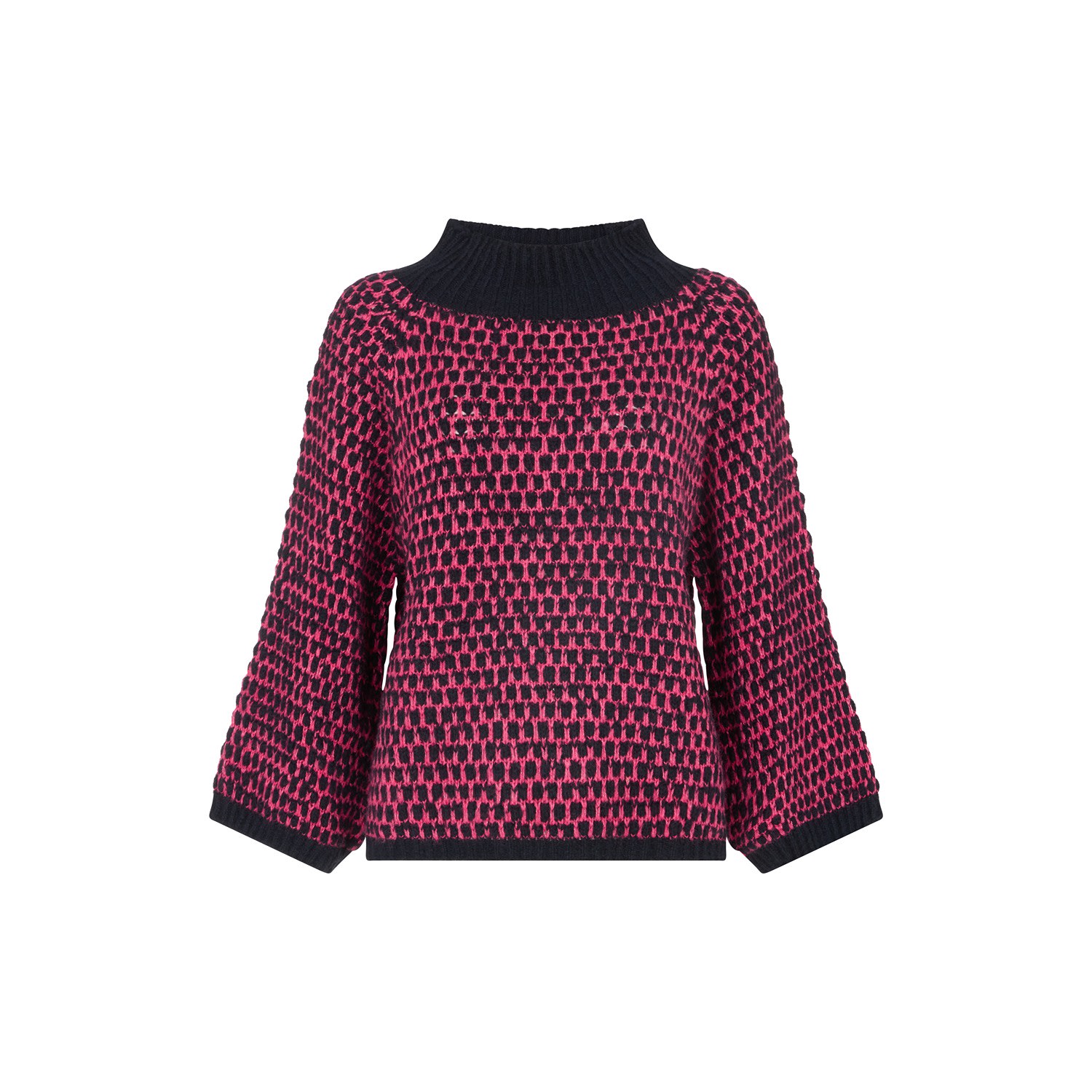Raffya Women's Nala Oversized Textured Jumper In Pink In Pink
