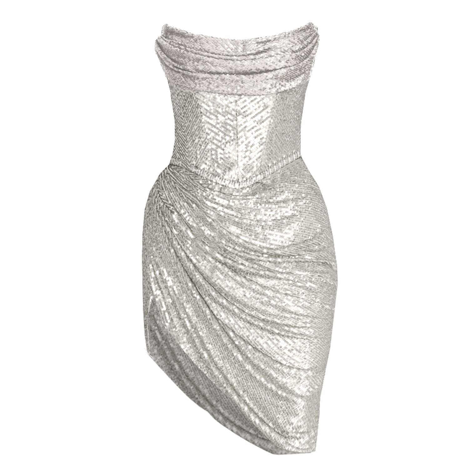 Angelika Jozefczyk Women's Delia Mini Sequin Dress Silver In Silver