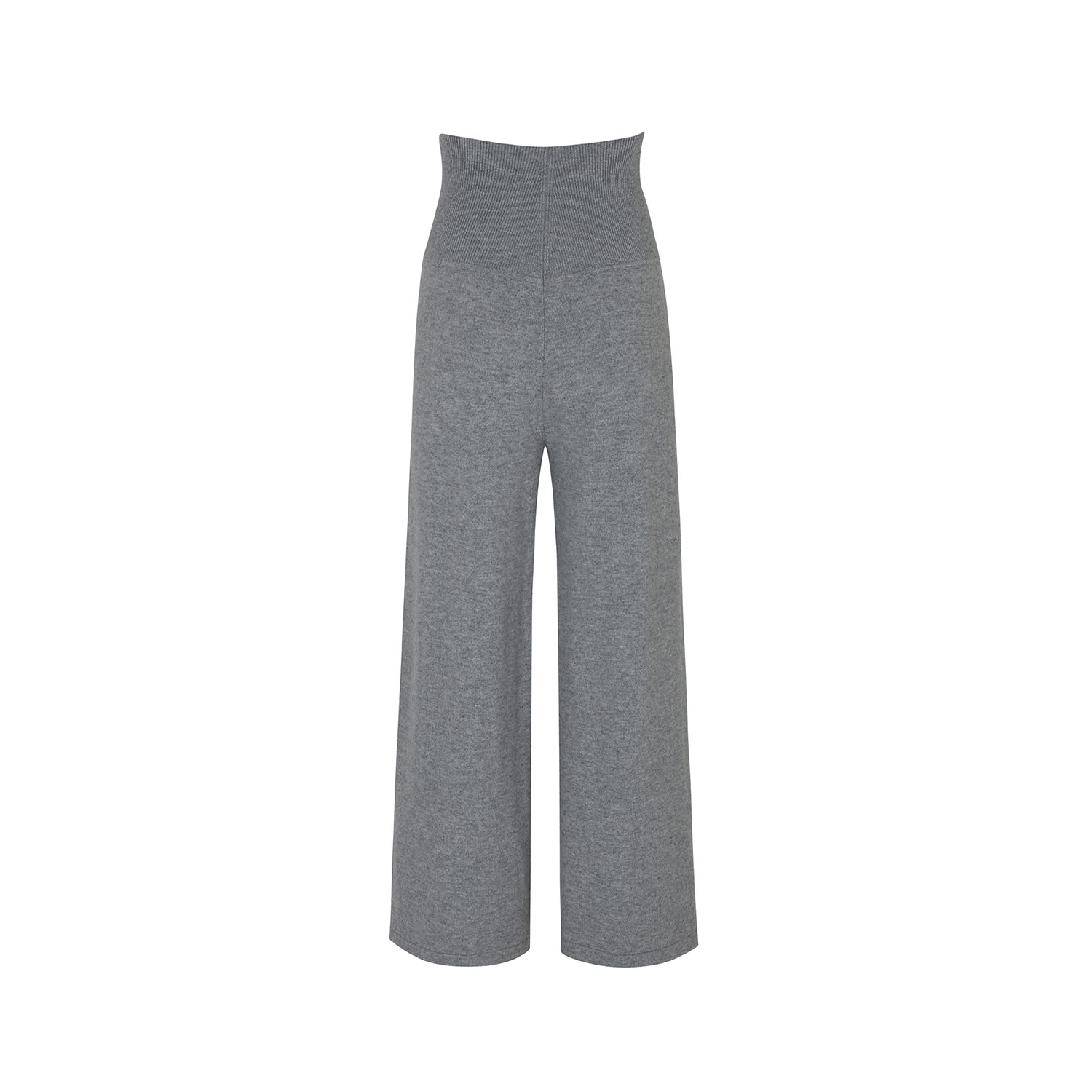 Callaite Women's Wide Banding Waist Cashmere  Wide Leg Pants-grey In Grey